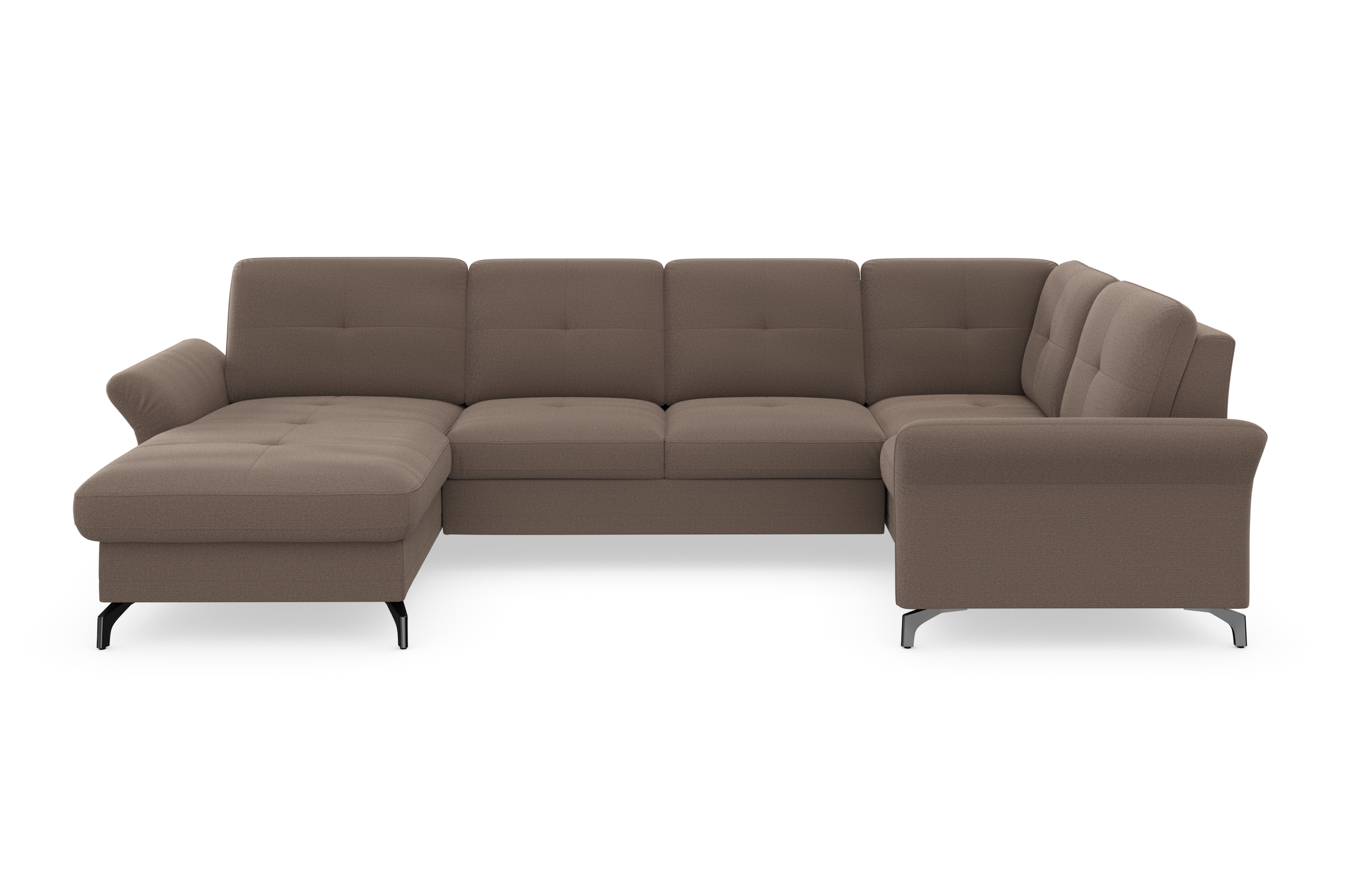 PLACES OF STYLE Wohnlandschaft "Calando U-Form" wahlweise mit Bettfunktion, günstig online kaufen