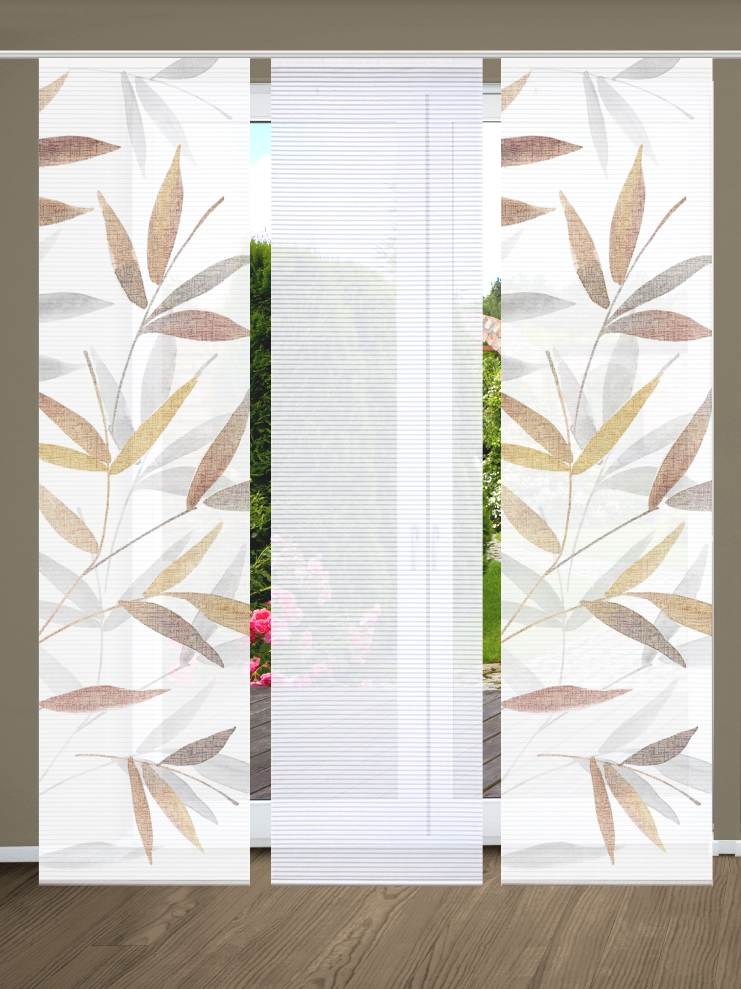 HOME in green Schiebegardine "RANDOW" Paneelwagen 3 Stk. tlg. SET DIGITALDR günstig online kaufen