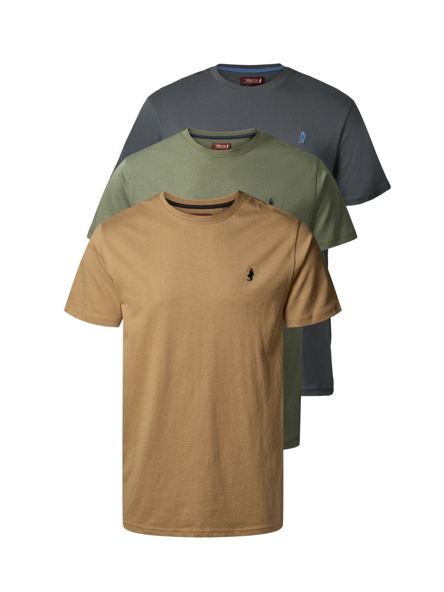 MCS Kurzarmhemd »MCS 3-pack T-Shirt Ohio«