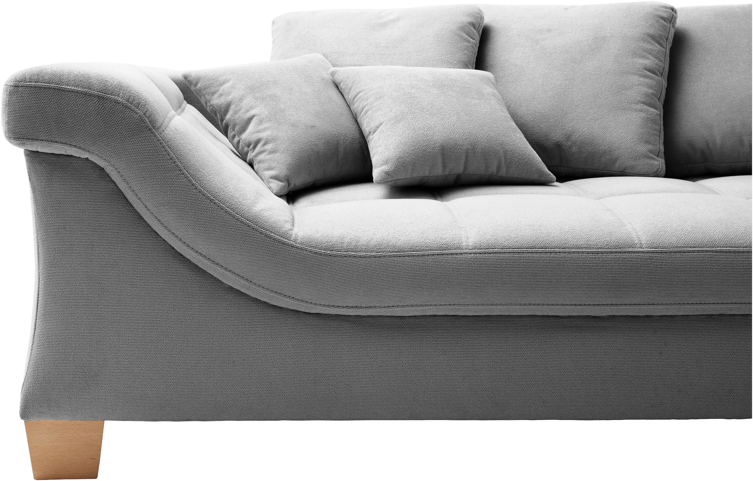 Mr. Couch Ecksofa »Bologna, L-Form, mit Holzfüßen«, wahlweise mit Kaltschaum