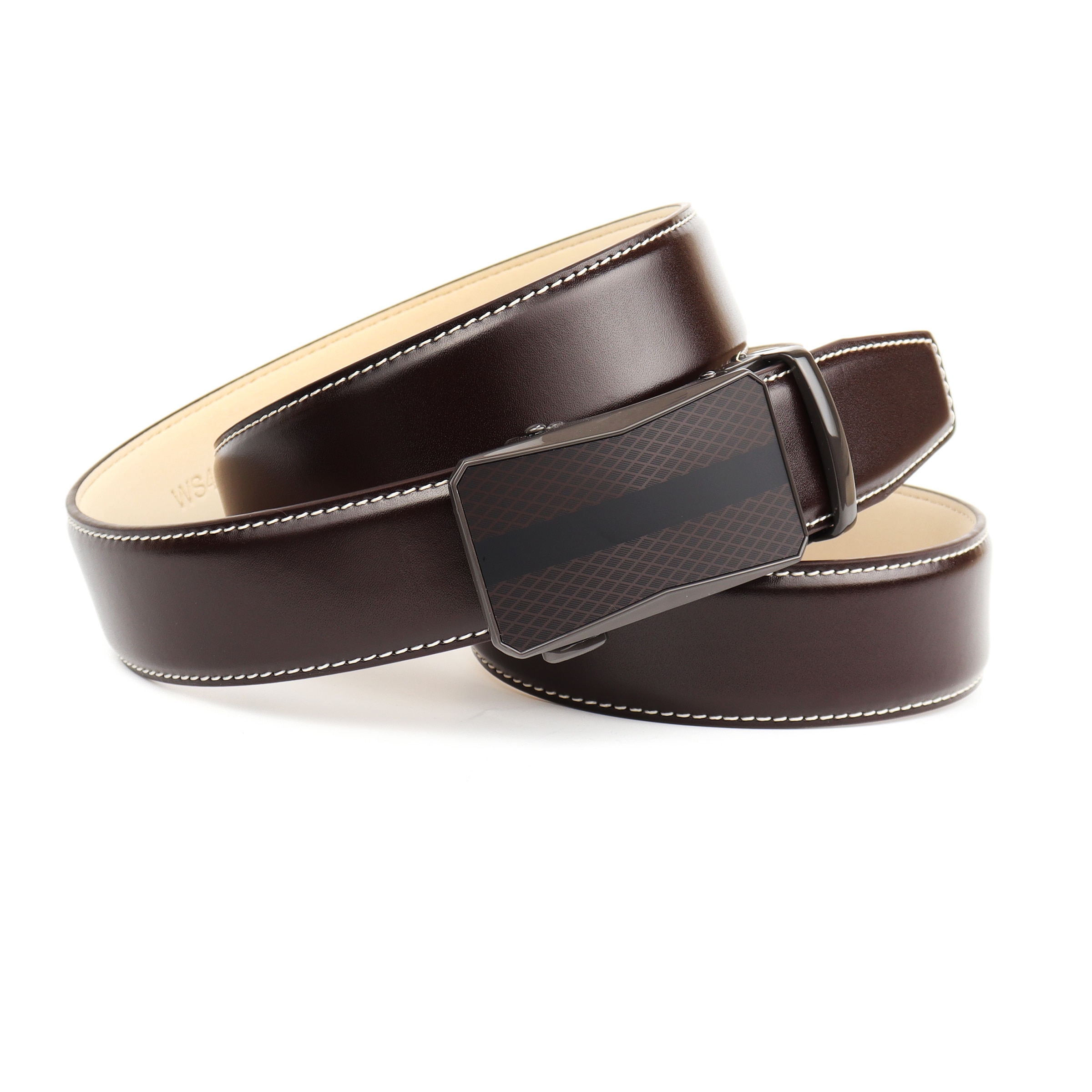 Anthoni Crown Ledergürtel, Perfekte Eleganz in Mocca für Anzüge und Jeans günstig online kaufen