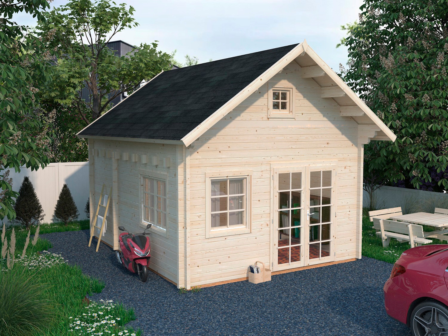 Palmako Gartenhaus »Ferienhaus Kendra«