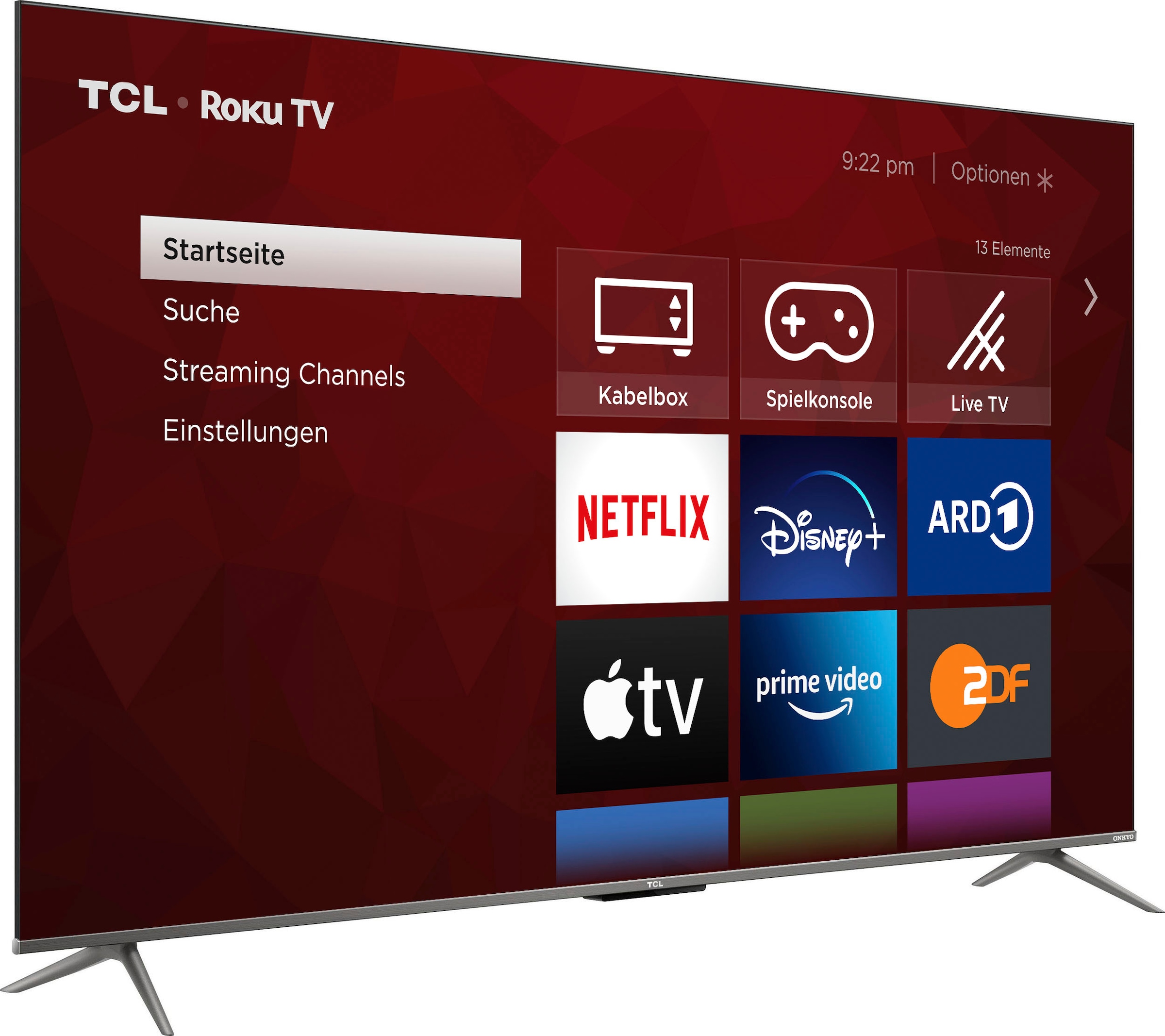 TCL QLED-Fernseher, 164 cm/65 Zoll, 4K Ultra HD, Smart-TV, HDR Pro, HDR10+, Dolby Vision, Game Master, HDMI 2.1, ONKYO Sound