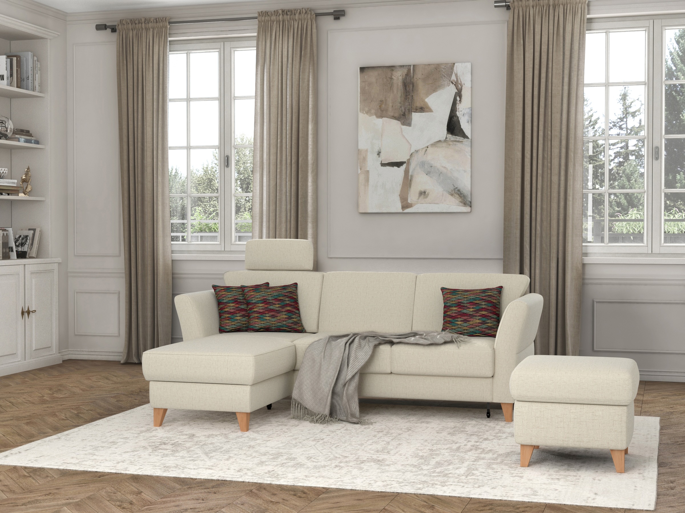 sit&more Ecksofa "Visby L-Form" Wahlweise mit Bettfunktion und Bettkasten, günstig online kaufen