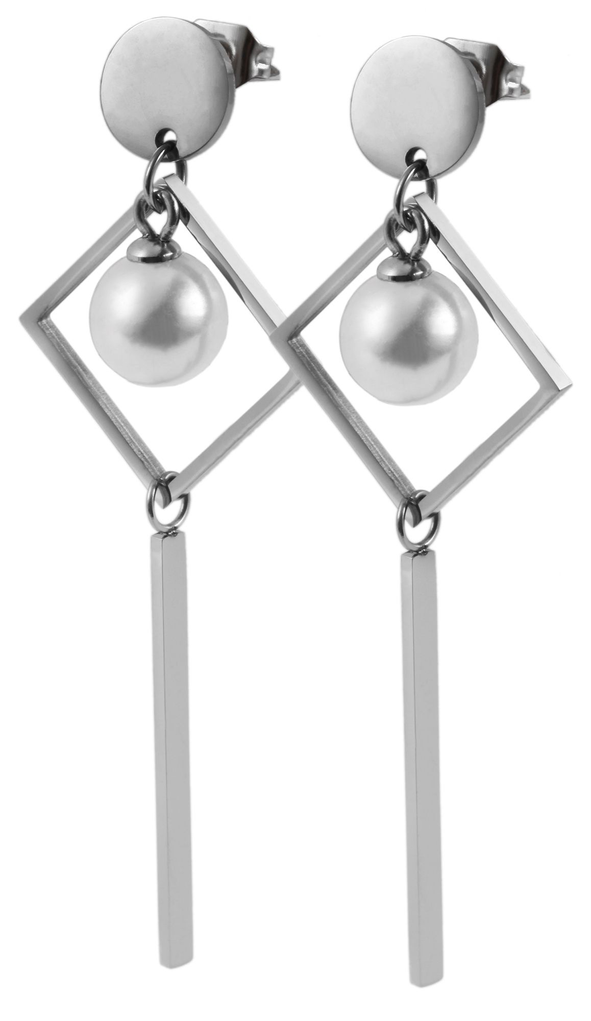 Adelia´s Paar Ohrhänger "Damen Ohrringe – Ohrstecker aus Edelstahl mit Perl günstig online kaufen