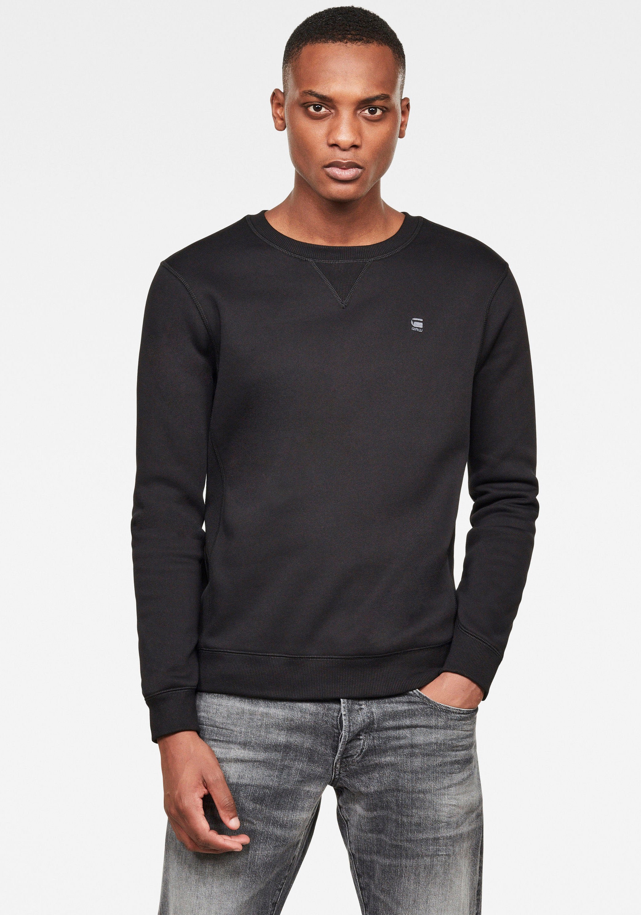 G-STAR Sweatshirt "Premium Core Pacior Sweat", mit Ripp-Seiteneinsätzen günstig online kaufen
