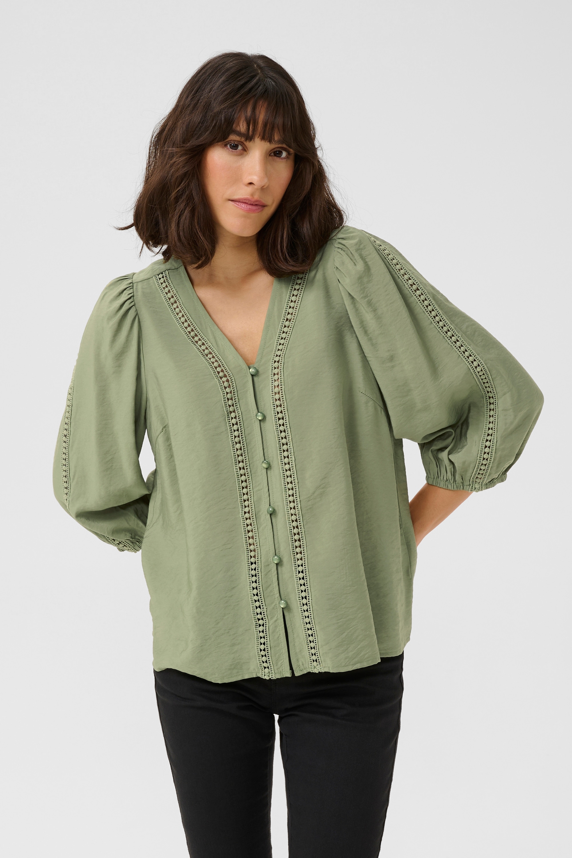 KAFFE Langarmbluse »Damen Bluse langarm KAsonja«