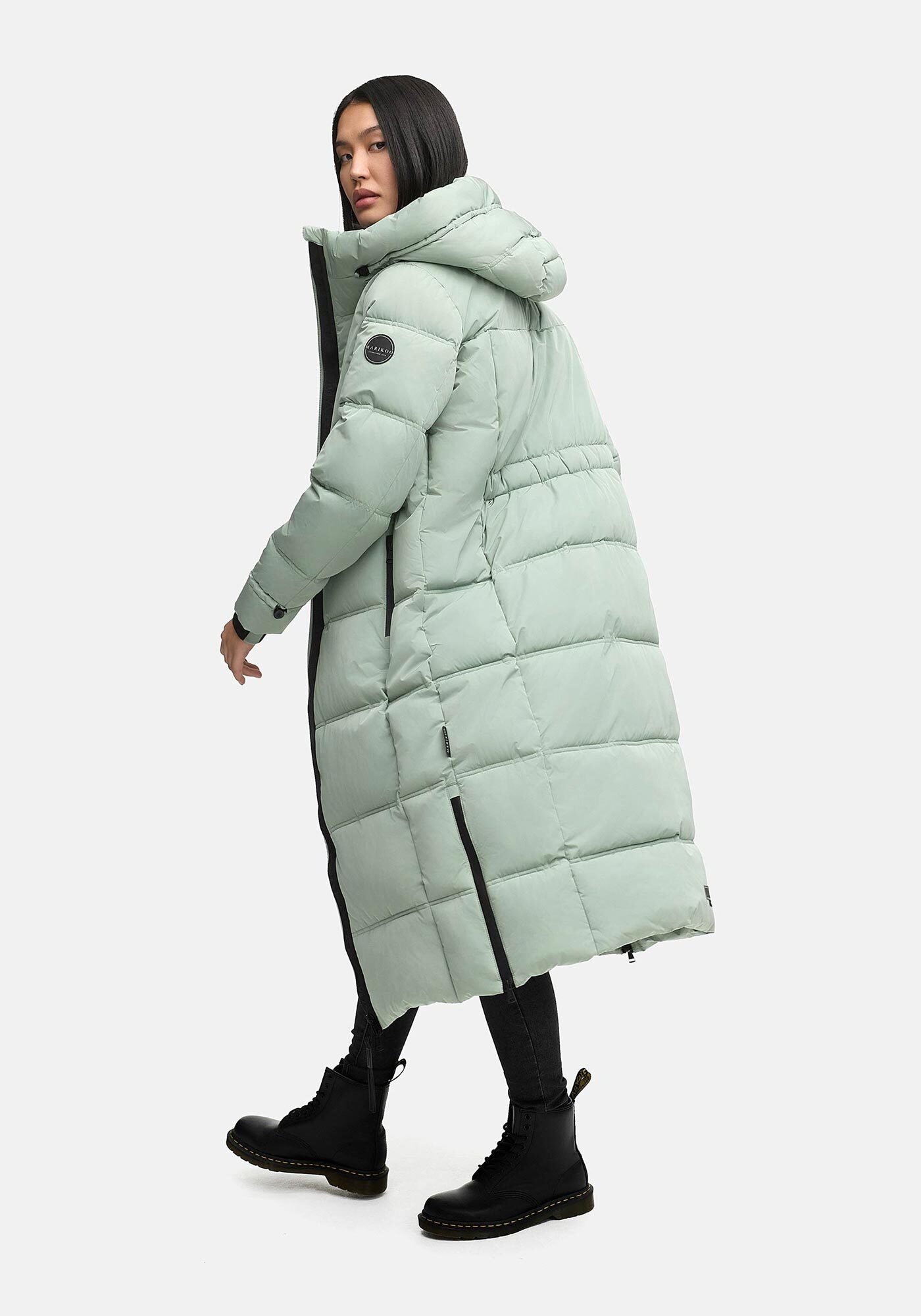 Winterjacke MARIKOO "Honiaa", Damen, Gr. L, smokeymint, Obermaterial: 100% Polyester; Futter: 100% Polyester; Wattierung: 100% Polyester; Ärmelfutter: 100% Polyester, Jacken Winterjacke, mit Belüftungsöffnungen am Jackensaum 2