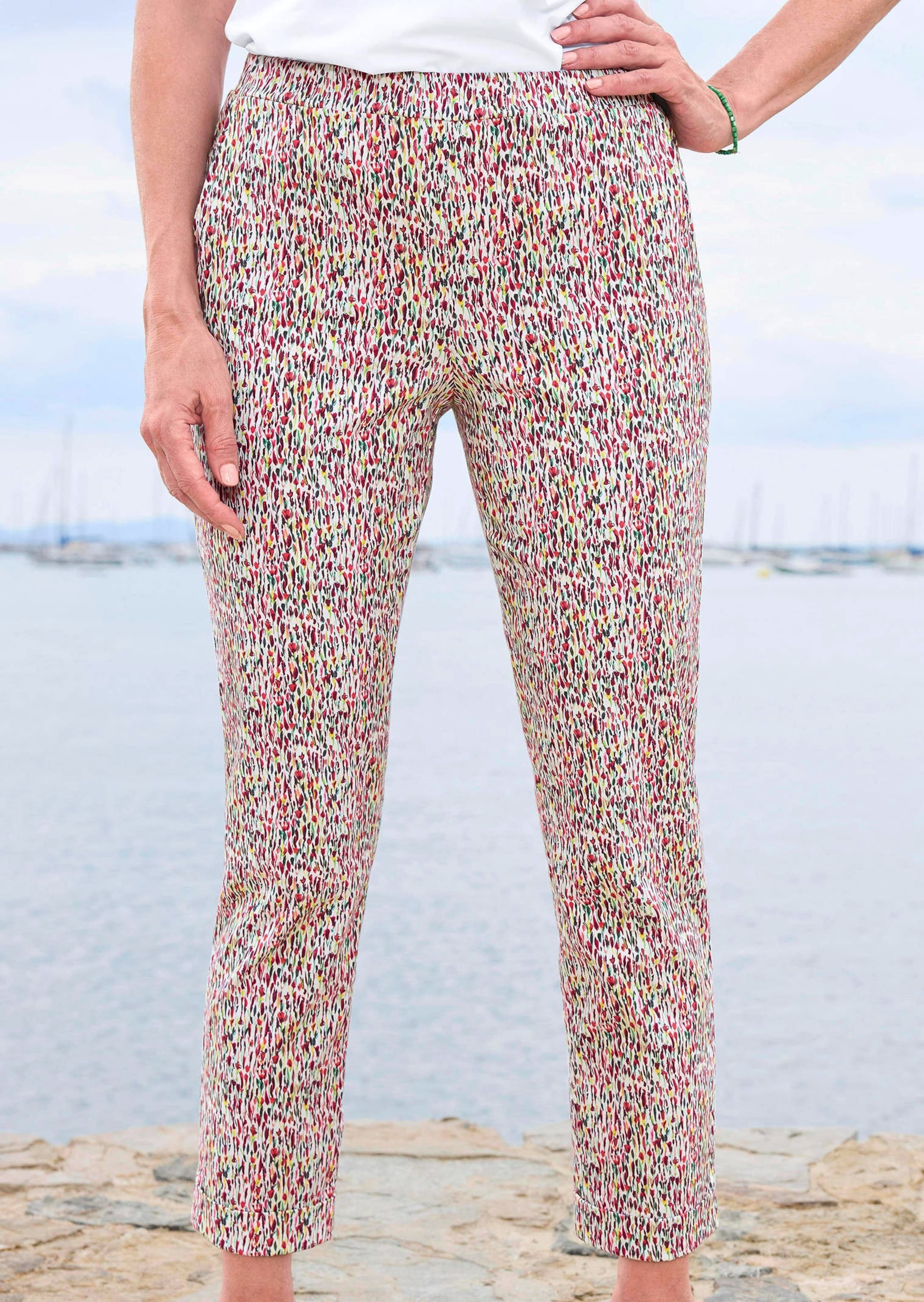 GOLDNER Schlupfhose »Kurzgröße Elastische Druckhose LOUISA bunt«