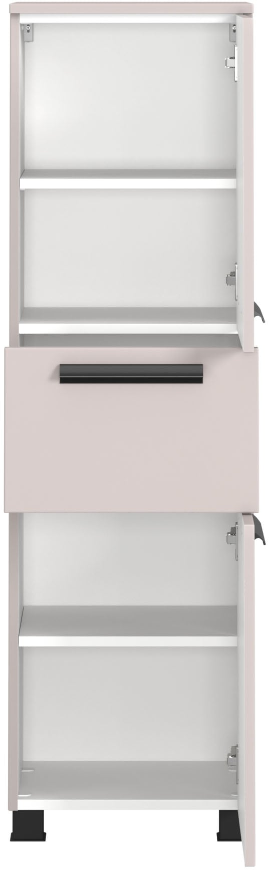 welltime Badmöbel-Set »SALVADA, 3tlg-Set, gedämpfte Scharniere, Softclose, Keramikbecken« Maße (B/T/H): 140/47,5/200 cm, 