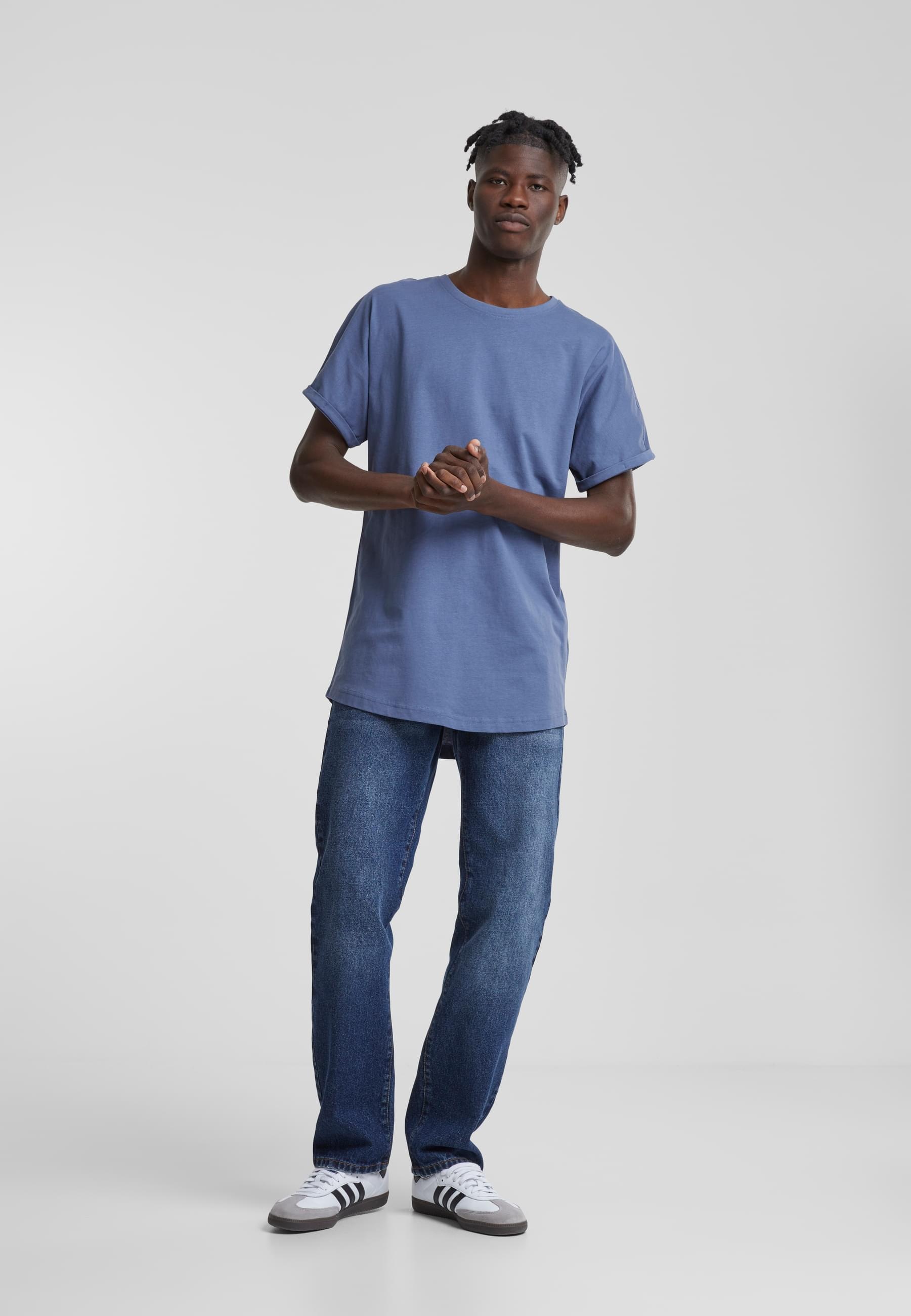 URBAN CLASSICS T-Shirt »Urban Classics Herren Long Shaped Turnup Tee«, (1 tlg.)