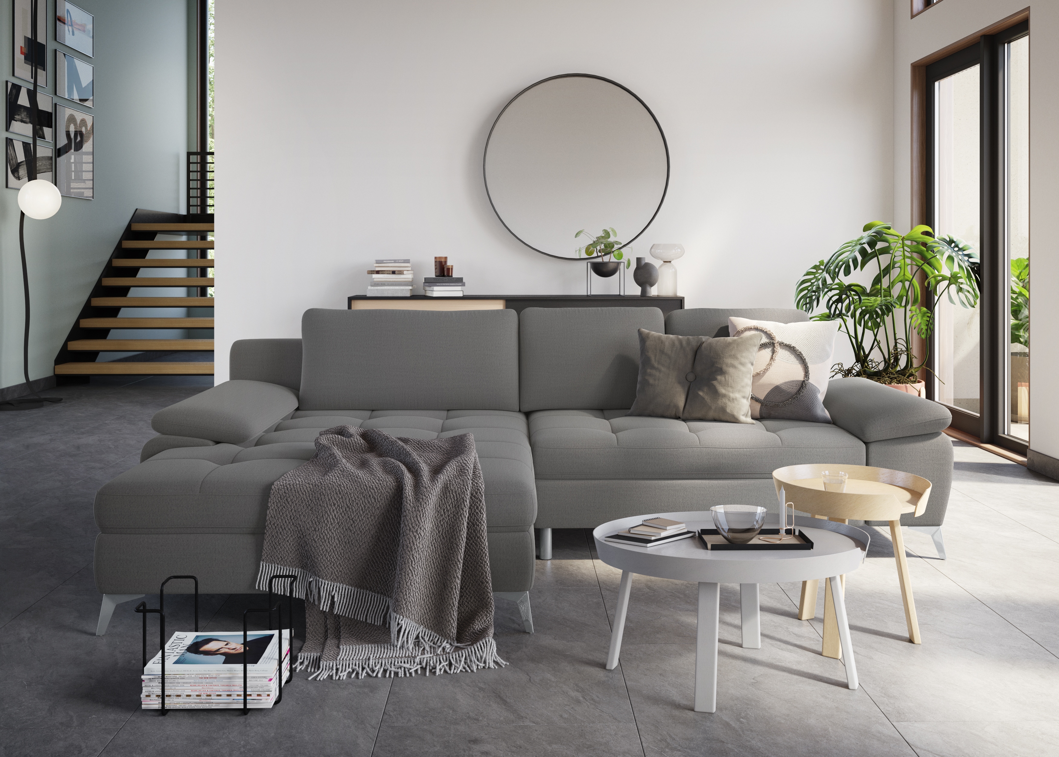 sit&more Ecksofa "Latigo L-Form" mit Mega-Recamiere, wahlweise mit Schlaffunktion und Bettkasten