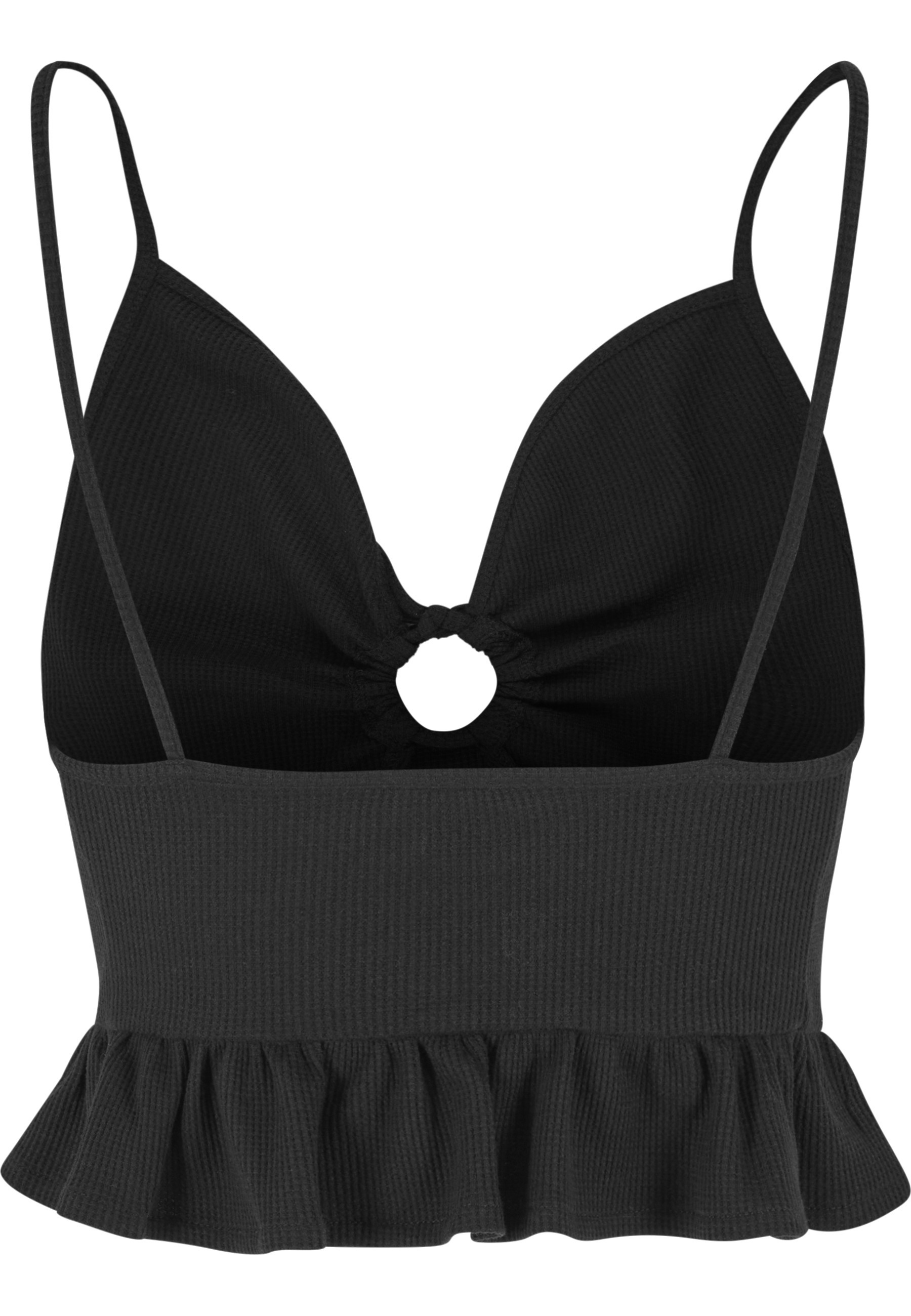 URBAN CLASSICS T-Shirt-BH »Urban Classics Damen Ladies Waffle Pique Ruffle Top«