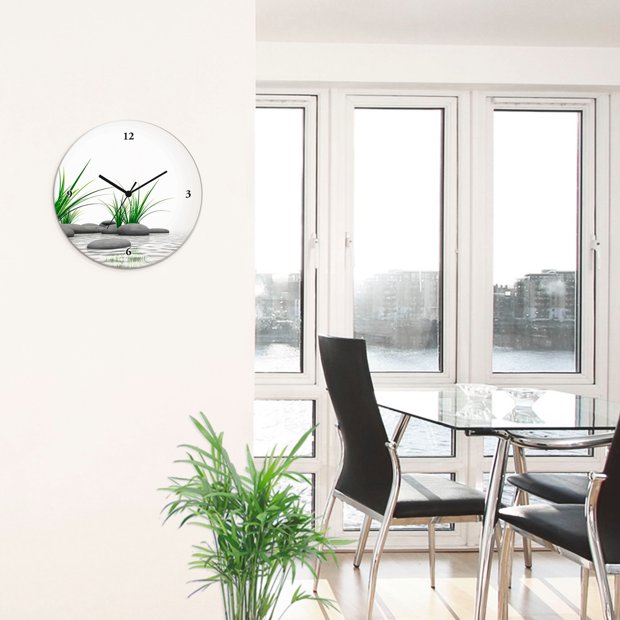 Artland Wanduhr »3 D Steine«, wahlweise mit Quarz- oder Funkuhrwerk, lautlos ohne Tickgeräusche