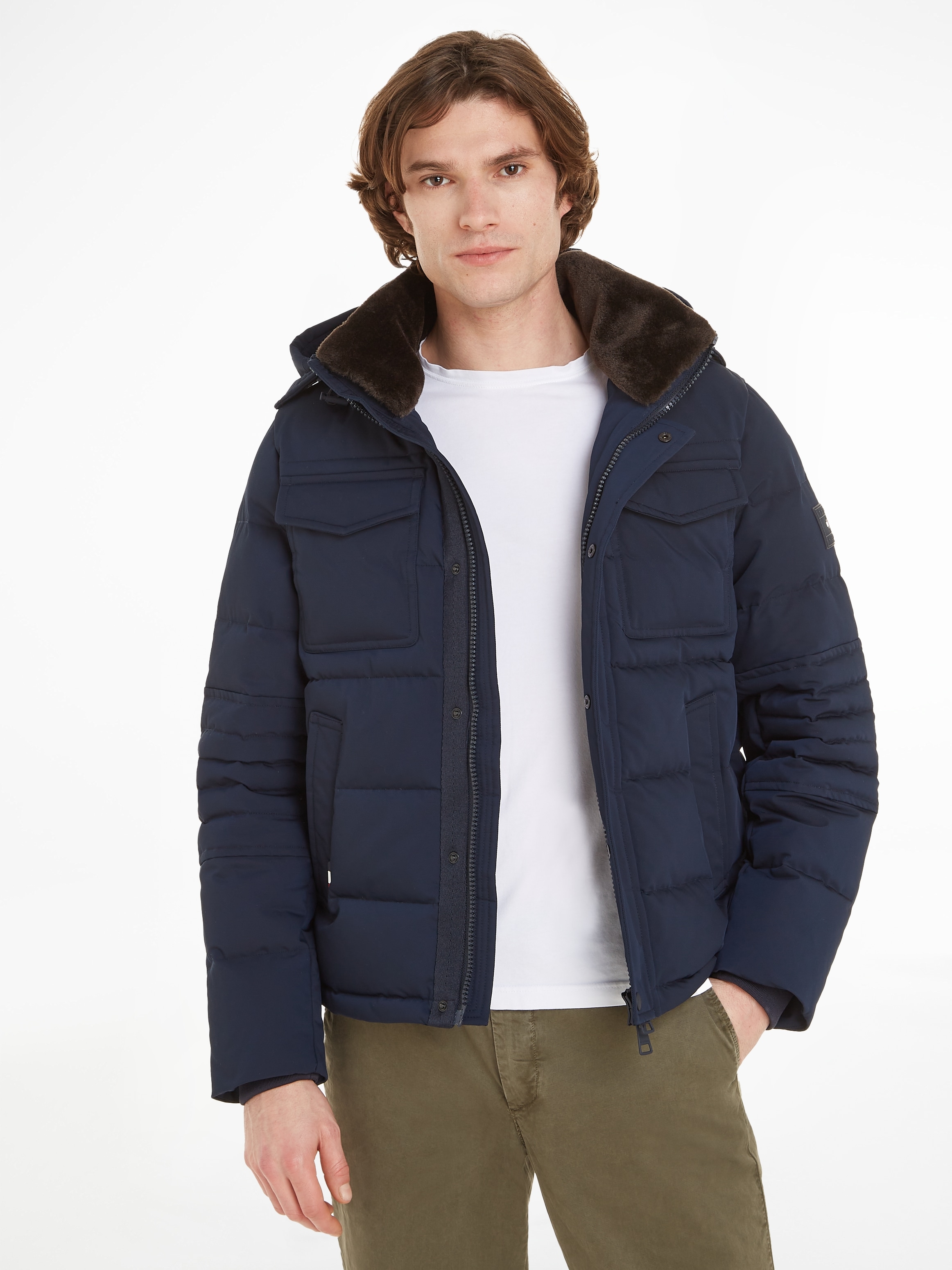 Tommy Hilfiger Steppjacke "ROCKIE UTILITY HOODED JACKET", mit Kapuze günstig online kaufen