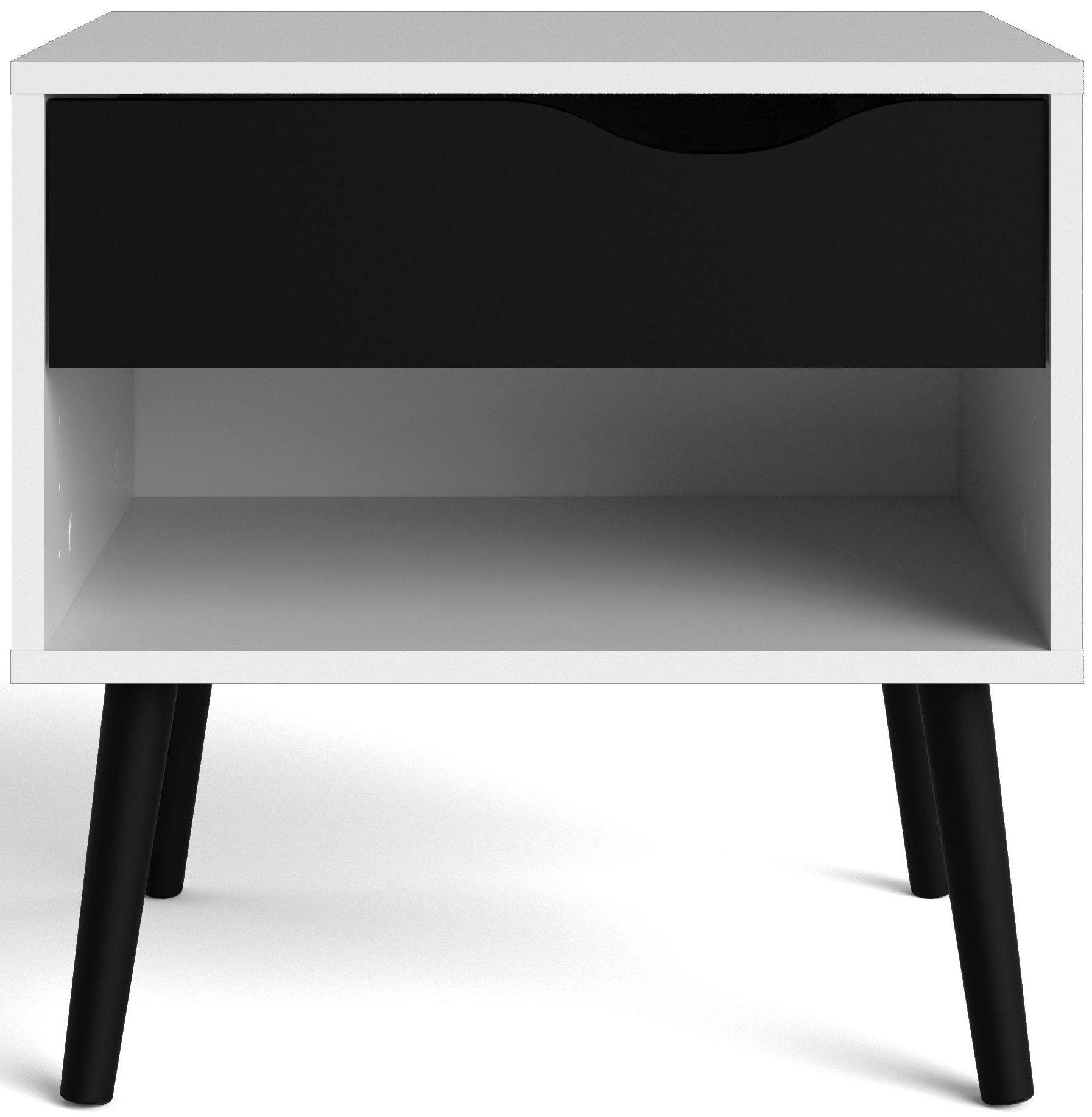 andas Nachttisch »Oslo Nachtkommode, Nachtschrank, Beistelltisch«, 1 Schublade, 1 offenes Fach, Breite 50 cm, Höhe 50 cm