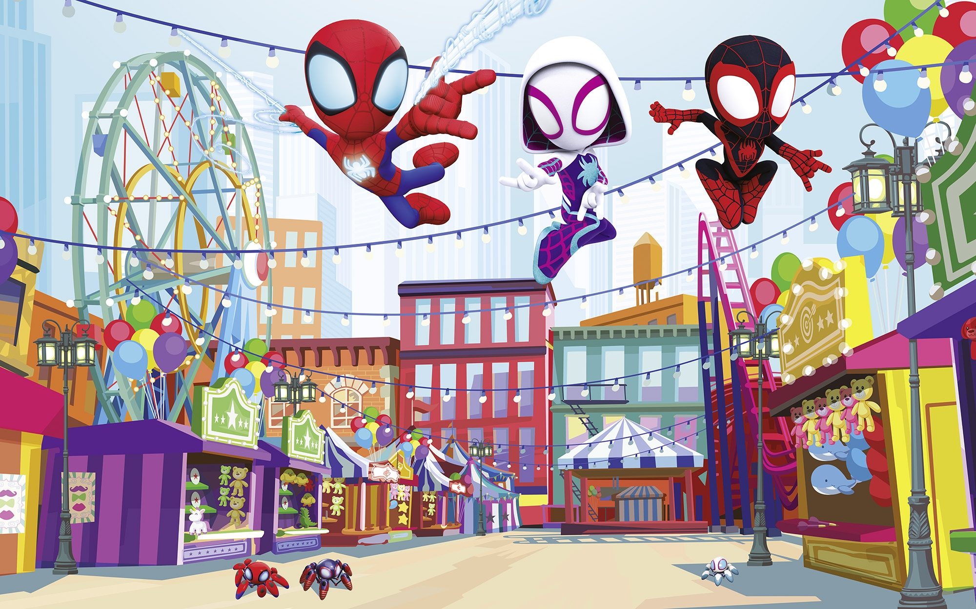 Komar Kindertapete »Marvel Spidey And His Amazing Friends Theme Park«, bedruckt