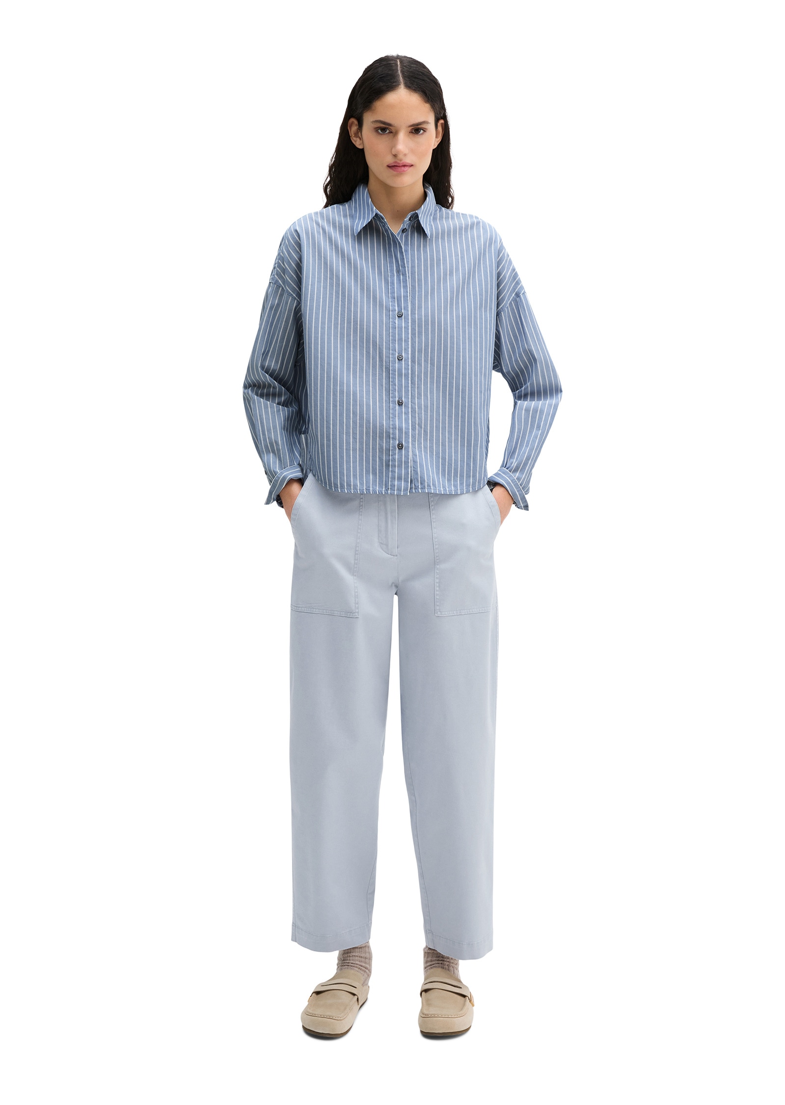 Marc O'Polo Langarmbluse »aus Baumwoll-Chambray«