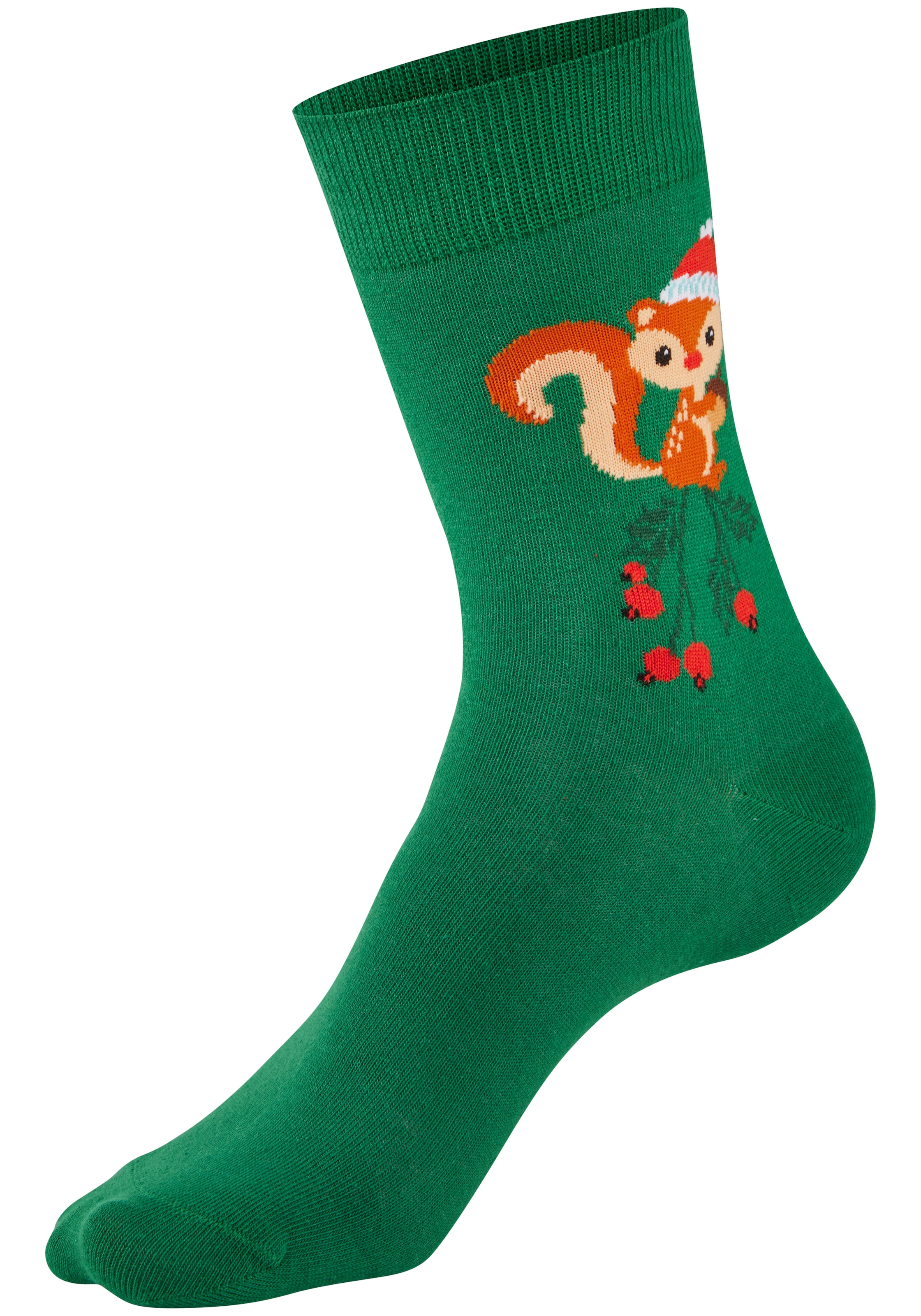 H.I.S Freizeitsocken »Damen Weihnachtssocken« Packung, 3 Paar tlg. mit lustigen Motiven