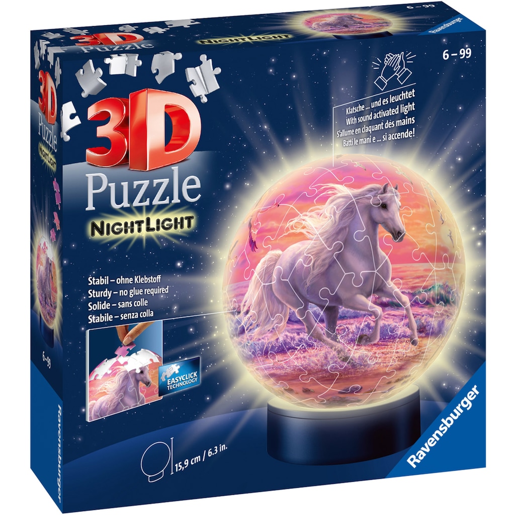 Ravensburger Puzzleball »Nachtlicht Pferde am Strand«