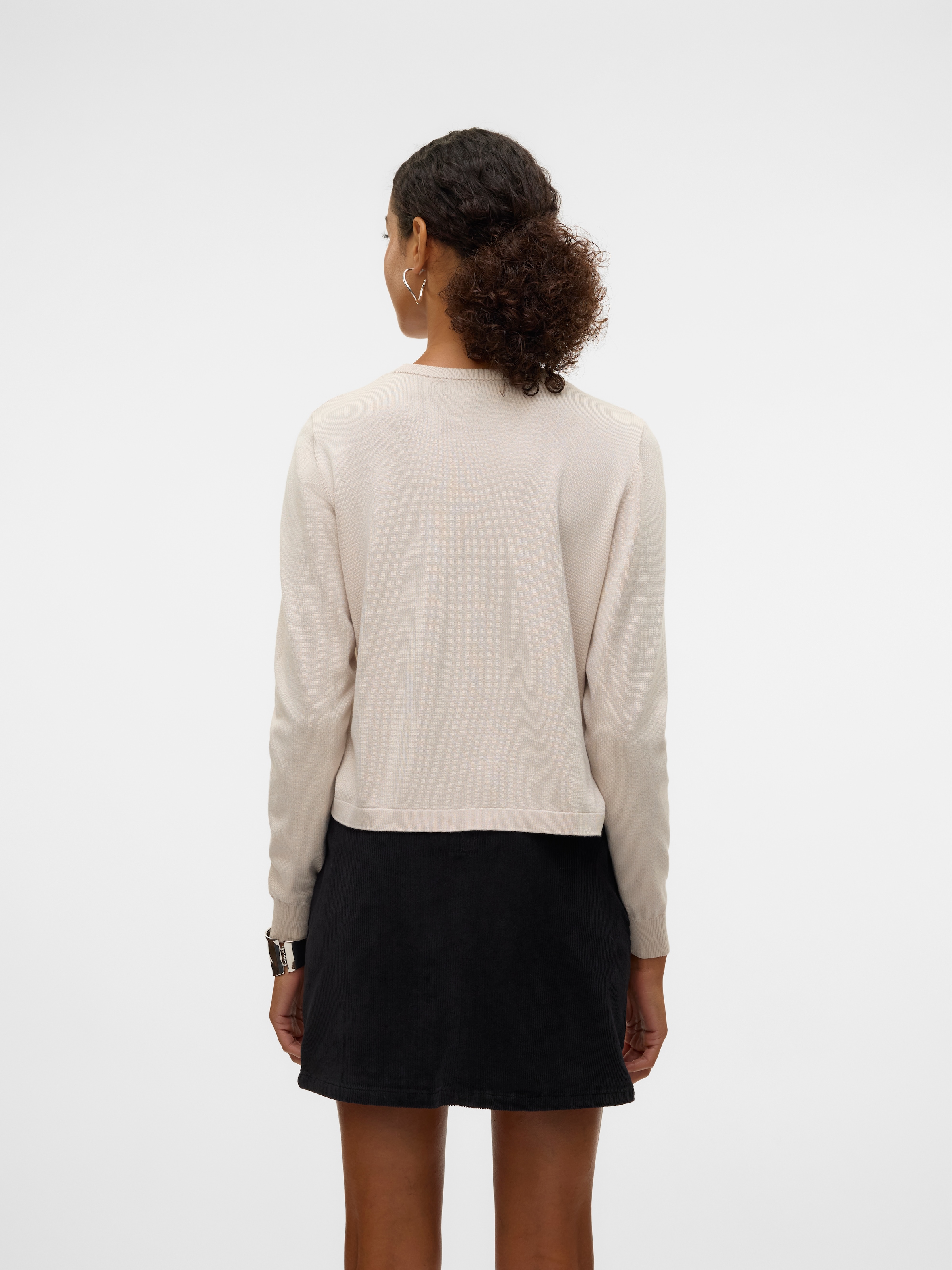 Vero Moda Strickpullover »VMSILJE LS O-NECK SHORT PULLOVER GA NOOS«