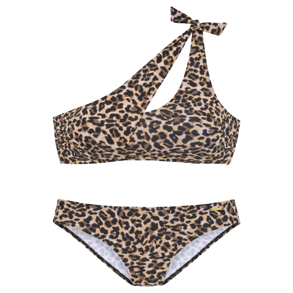 Bruno Banani Bustier-Bikini, bedruckt mit assymetrischem Schnitt