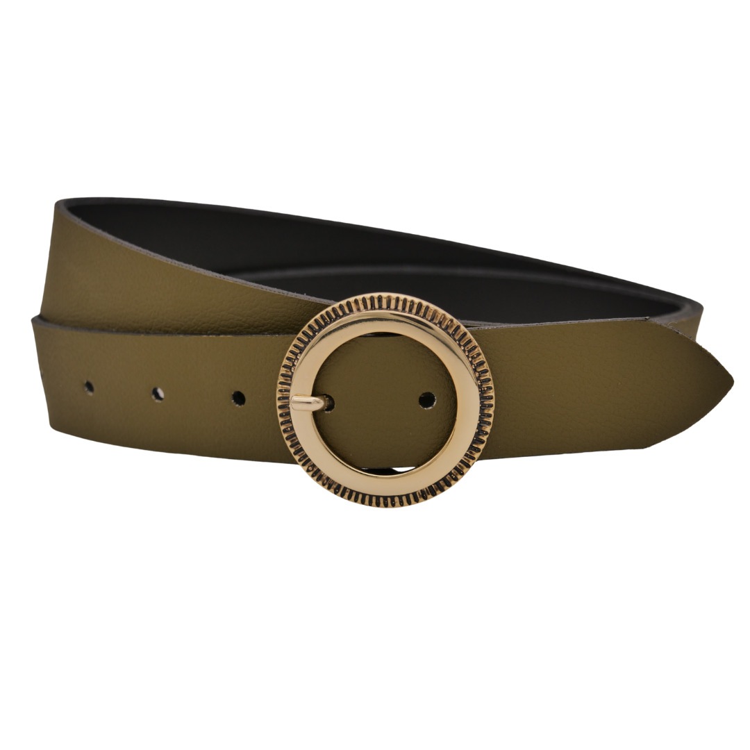 ANNAMATONI Damen Ledergürtel "AnnaMatoni Ledergürtel Glim Ledergürtel Glim", grün, Gr. 115, 100% Leder, Gürtel