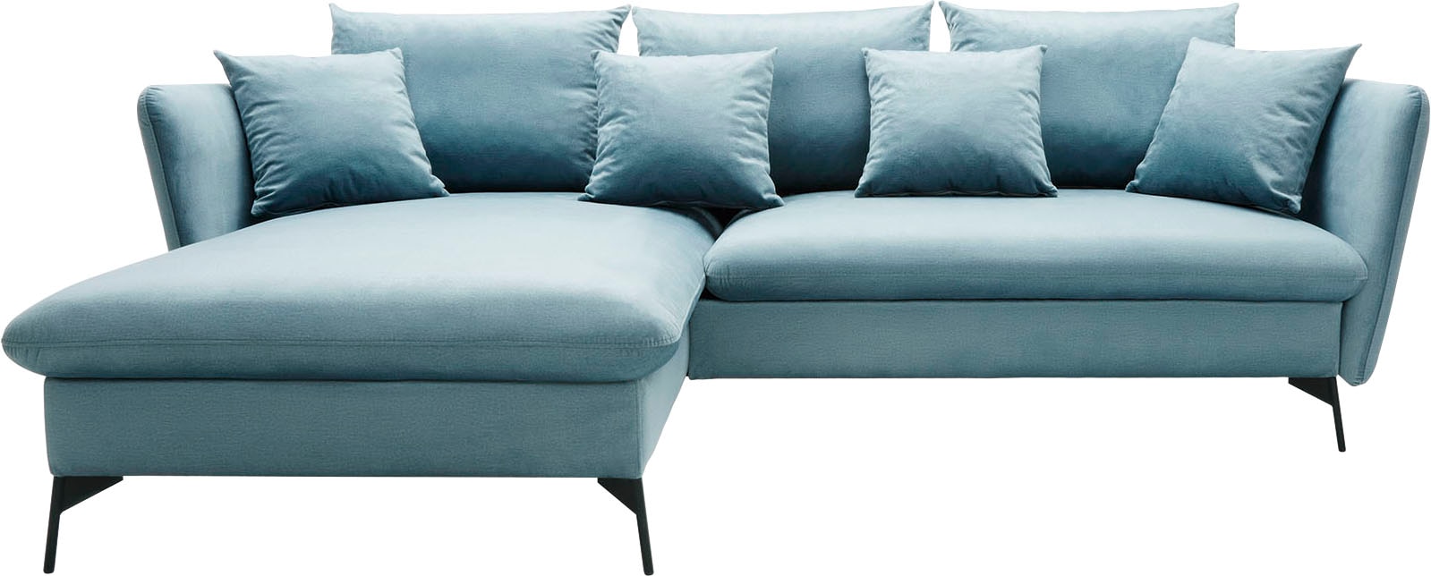 Ecksofa »LIVORNO,258 cm, L-Form,«, Schlaffunktion u. Bettkasten (139/224cm), Samt,...