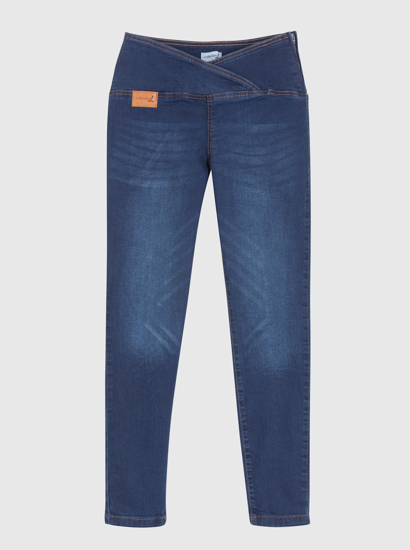Bequeme Jeans CASUAL LOOKS, Damen, Gr. 235, Extrakurzgrößen, blau (blau, stone, washed), 81% Baumwolle, 17% Polyester, 2% Elasthan, unifarben, lang, Jeans