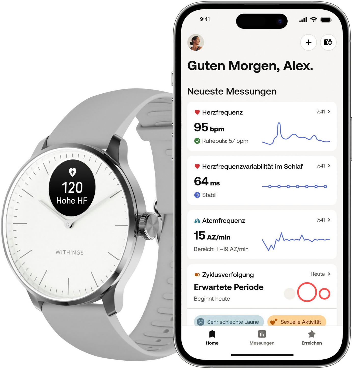 Withings Smartwatch »ScanWatch Light 37mm«, (/ 0,63 Zoll),)