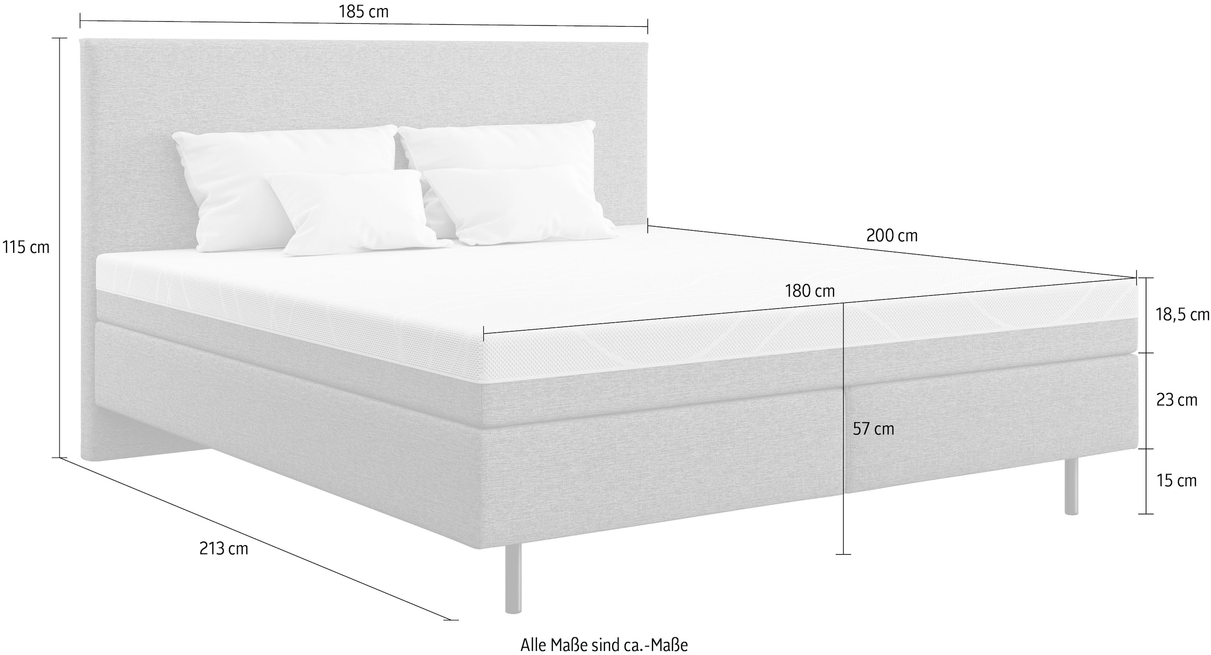 Schlaraffia Boxspringbett myNap, mit Tonnentaschenfederkern-Matratze