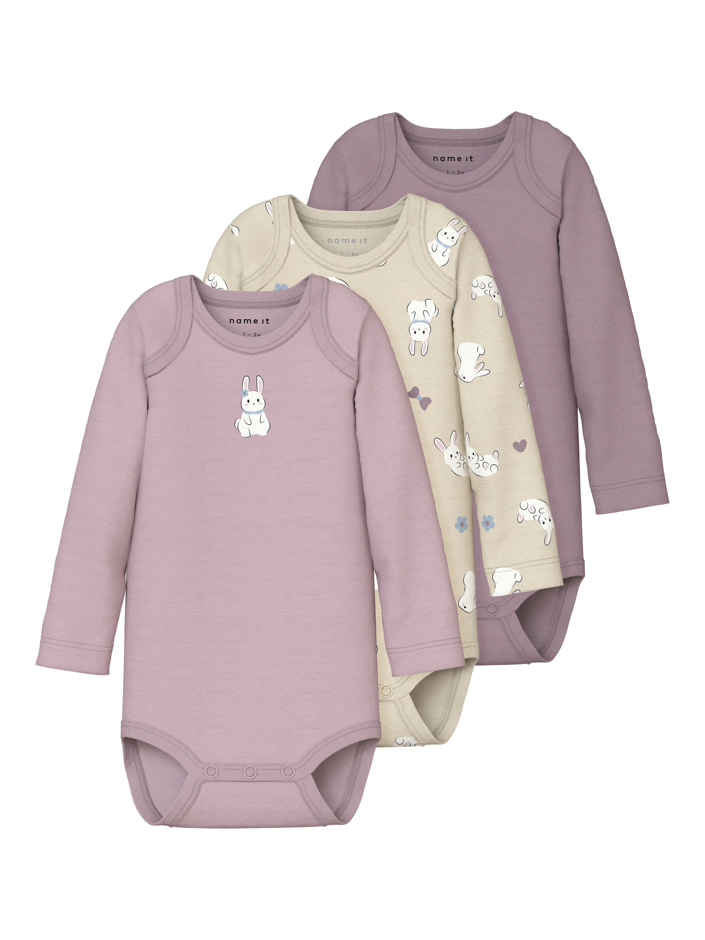 Body »NBFBODY 3P LS SUMMR SAND RABBIT NOOS«