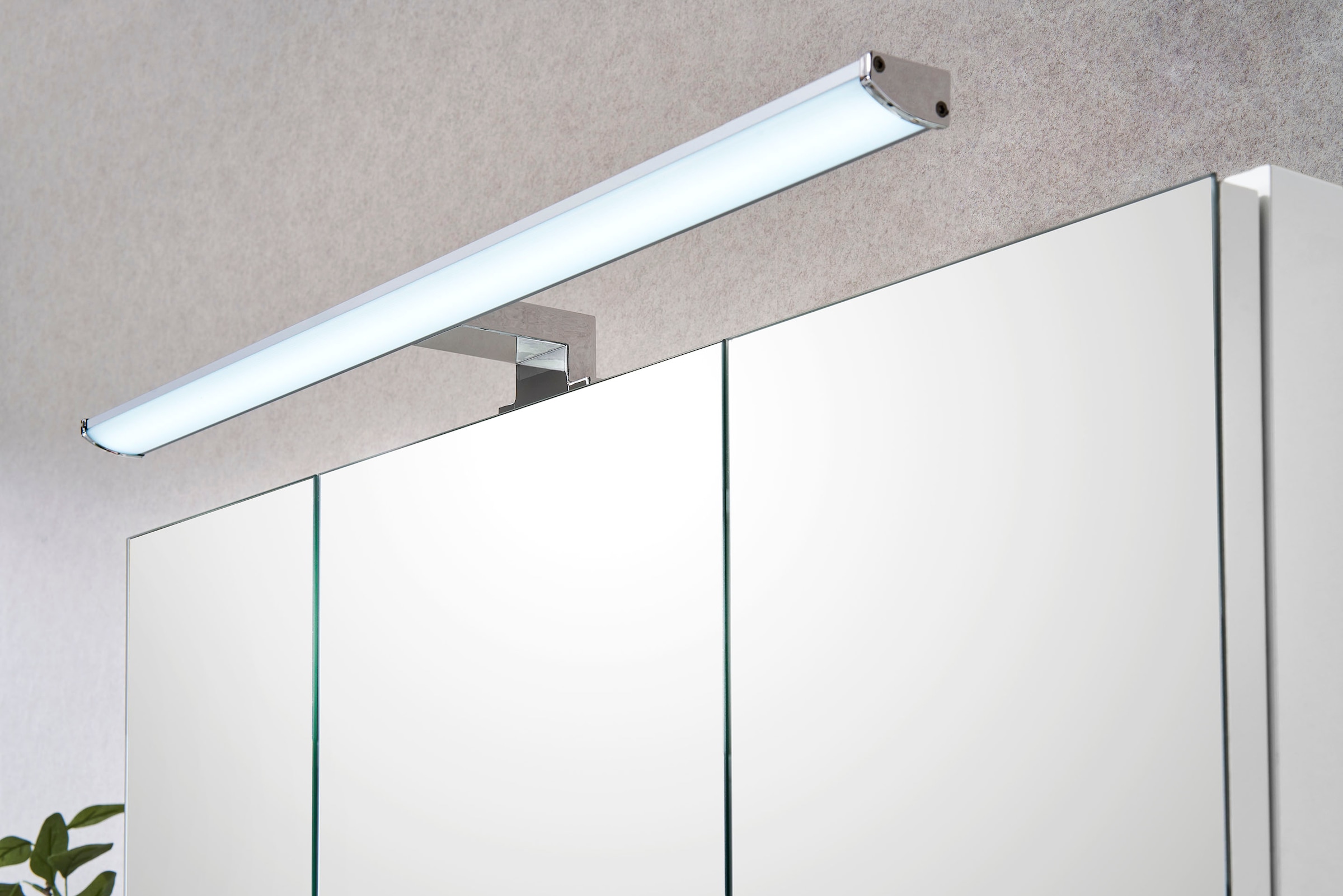 PELIPAL Spiegelschrank »Quickset 360«, Breite Schalter-/Steckdosenbox 75 cm, LED- BAUR Beleuchtung, bestellen | 3-türig