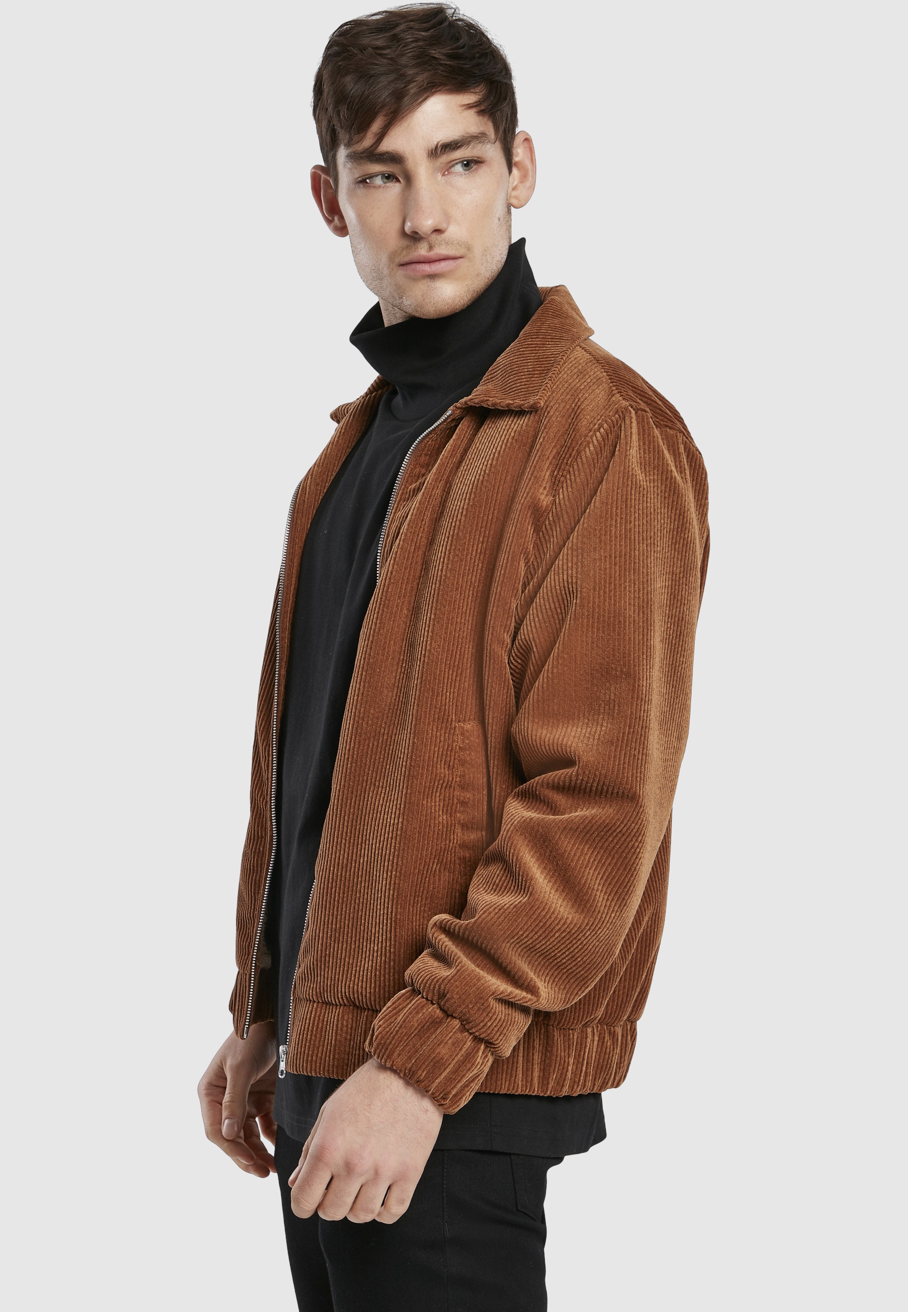 URBAN CLASSICS Allwetterjacke »Urban Classics Herren Boxy Corduroy Jacket« 1 Stk. tlg. ohne Kapuze