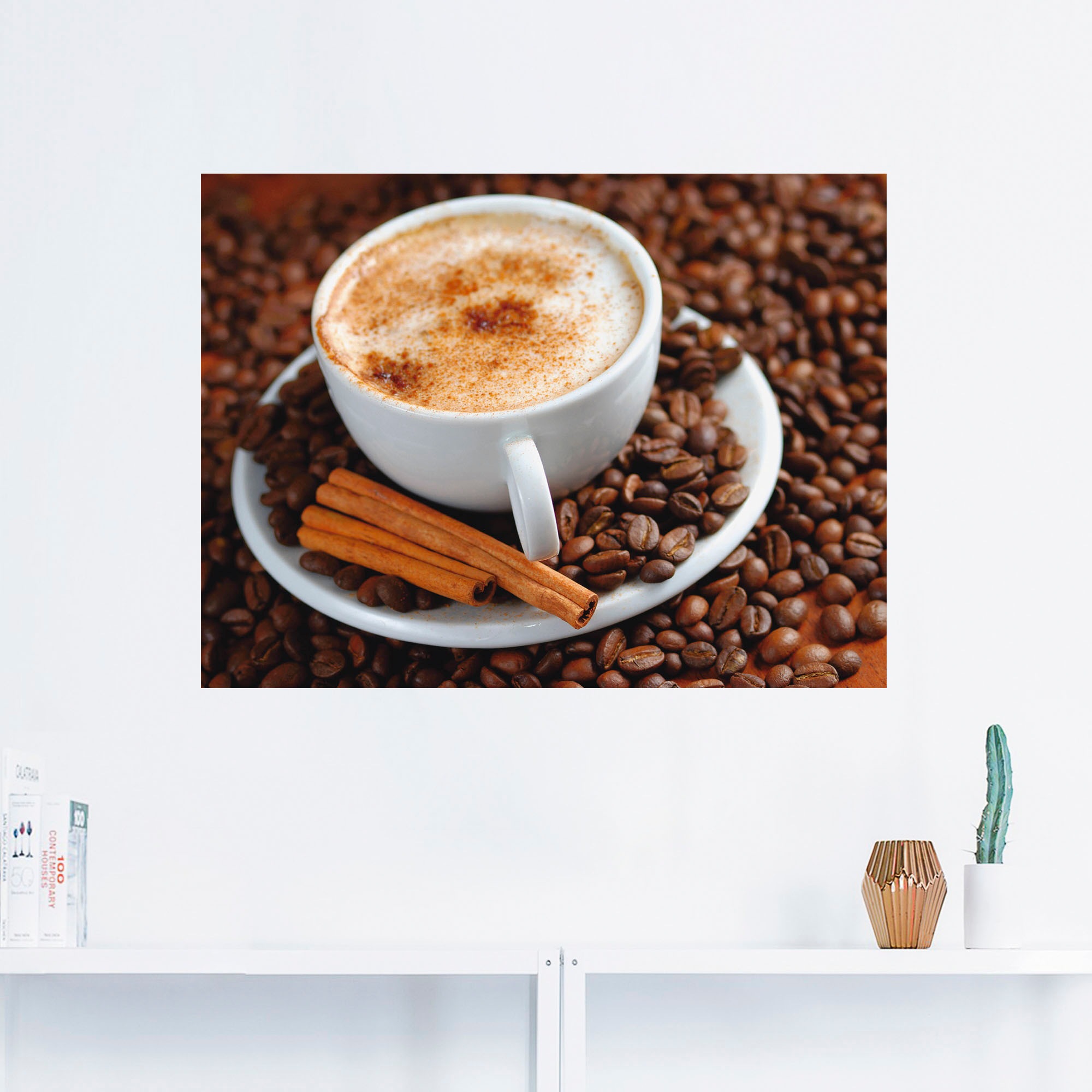 Artland Wandbild "Cappuccino - Kaffee", Getränke, (1 St.), als Alubild, Out günstig online kaufen