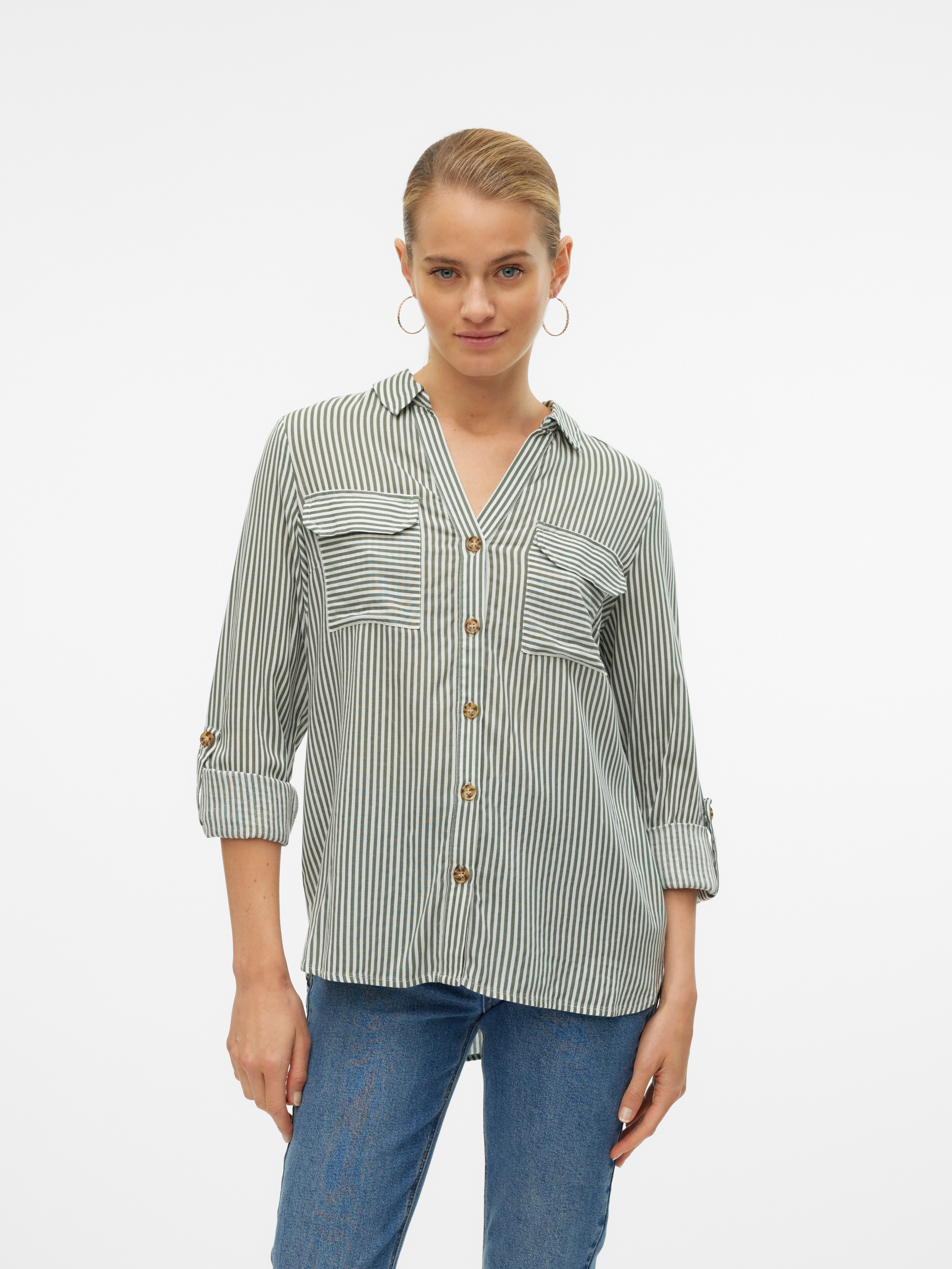 Vero Moda "VMBUMPY L/S SHIRT NEW WVN GA NOOS" Viskose, regular fit günstig online kaufen