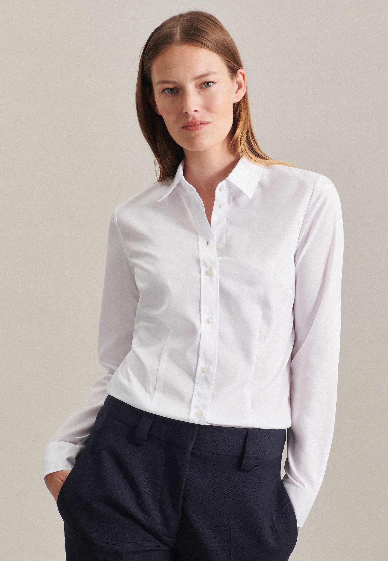 seidensticker Hemdbluse, Uni günstig online kaufen