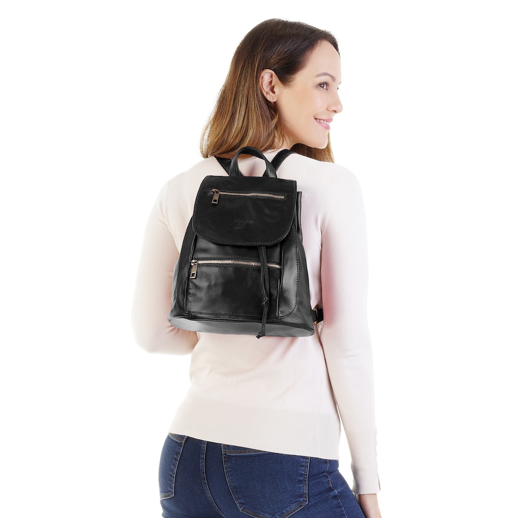 Samantha Look Cityrucksack, echt Leder, Made in Italy