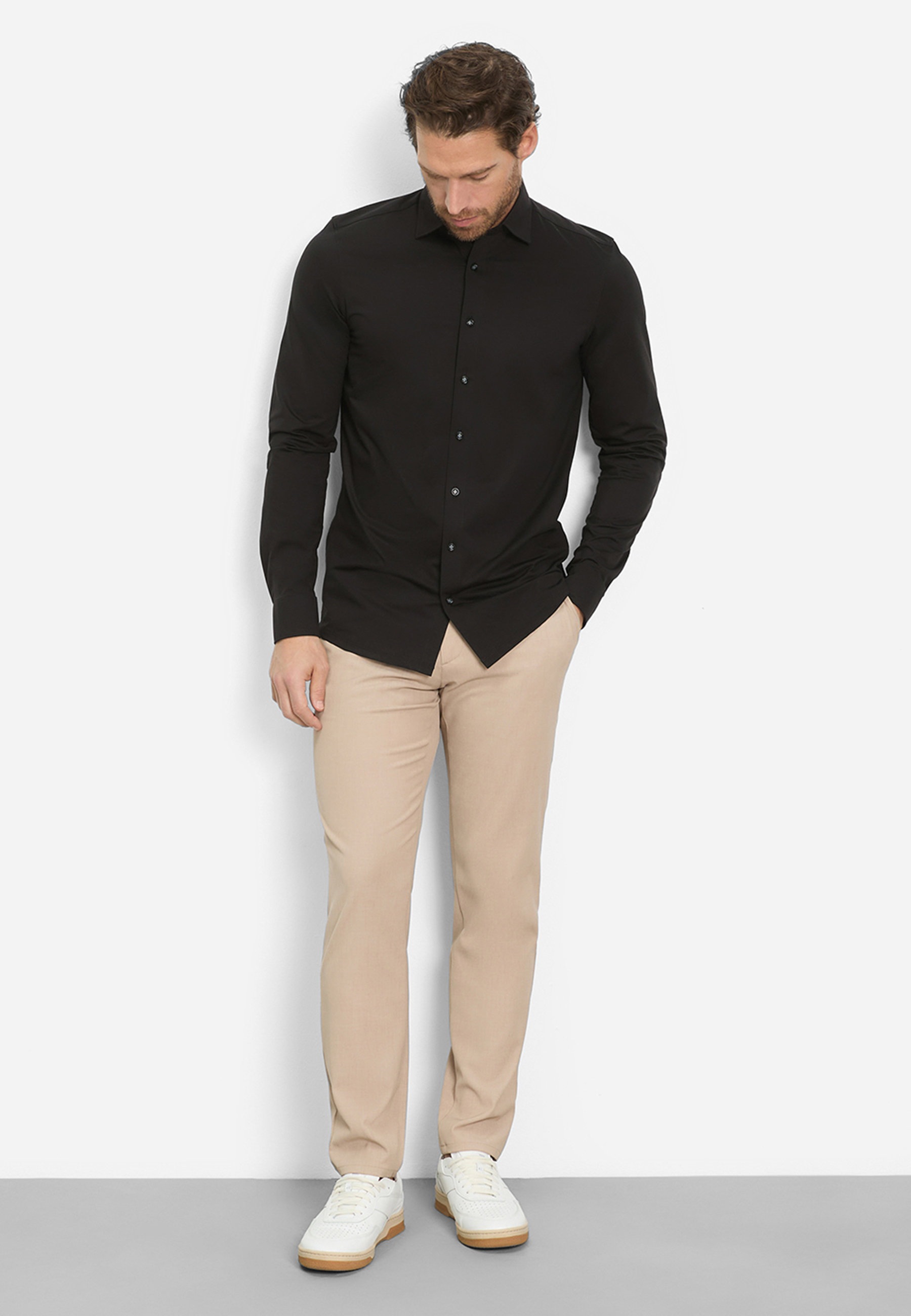 OLYMP Level Five 24/Seven Shirt Black 39 5