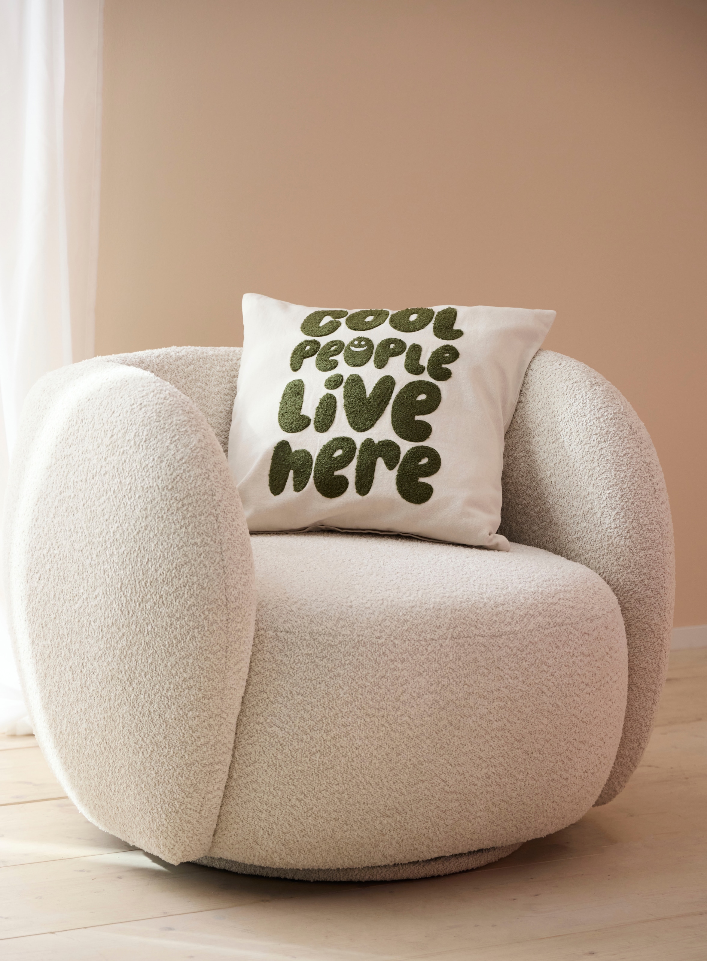 homsy by Ana Johnson Dekokissen »Ploufy« 100 % Baumwolle, edle 3D Stickerei, Kissenhülle ohne Füllung, 1er Pack