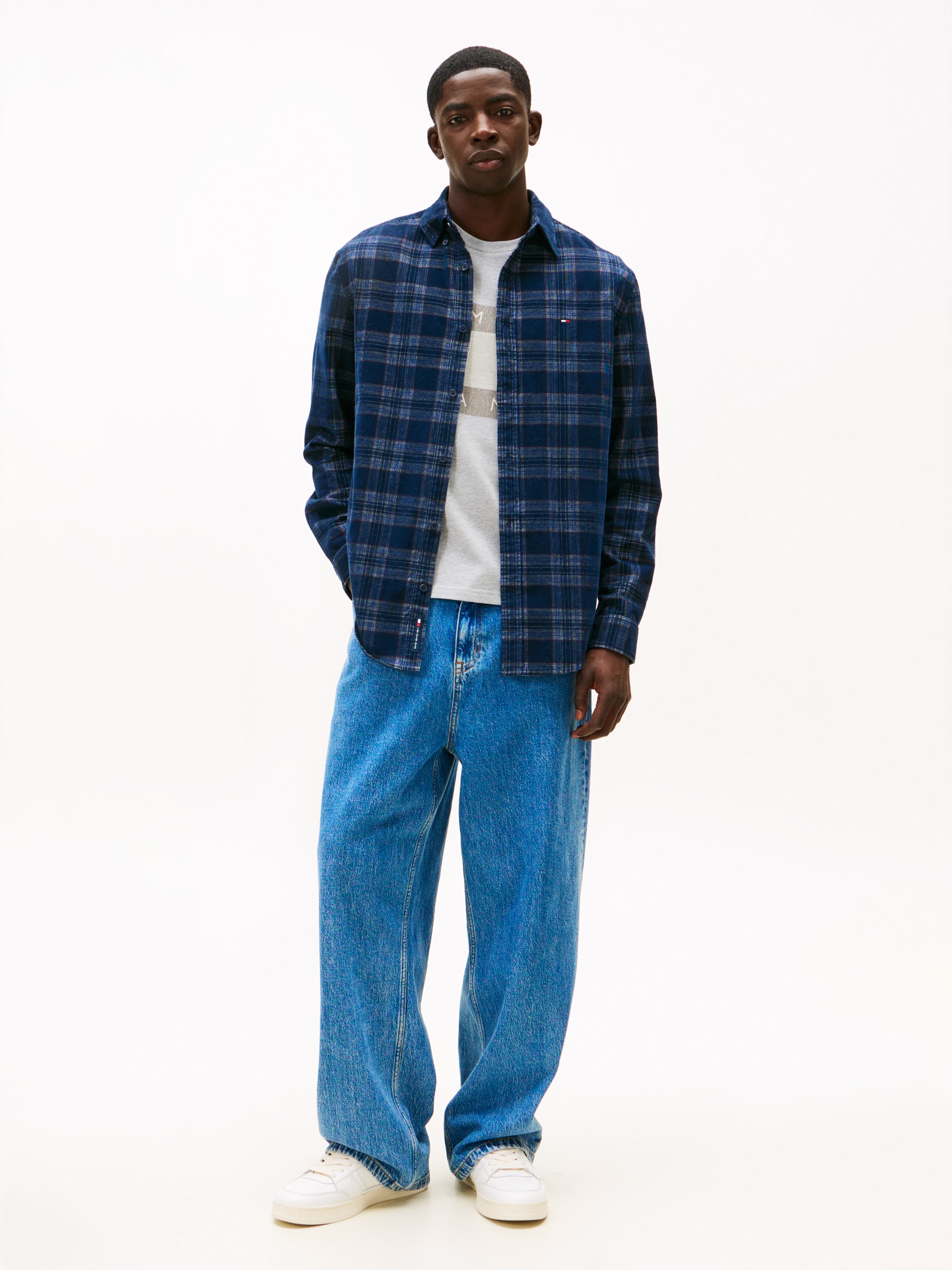 Thumbnail - Tommy Jeans Langarmhemd "TJM REG CHECK CORD", Cordhemd, regular fit, modisches Karomuster, Button-down-Kragen