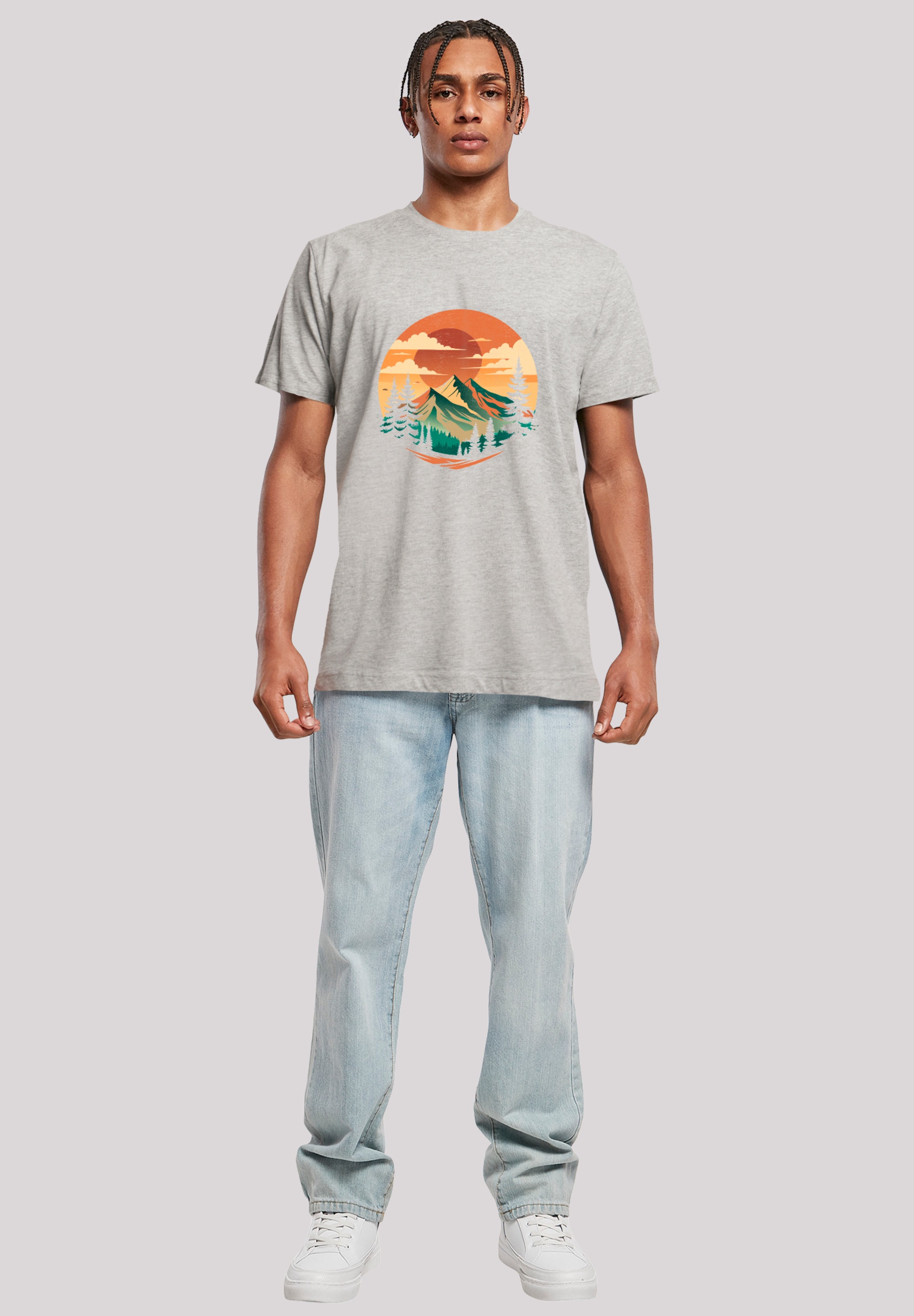 F4NT4STIC T-Shirt »Sonnenuntergang Berglandschaft«, Premium Qualität