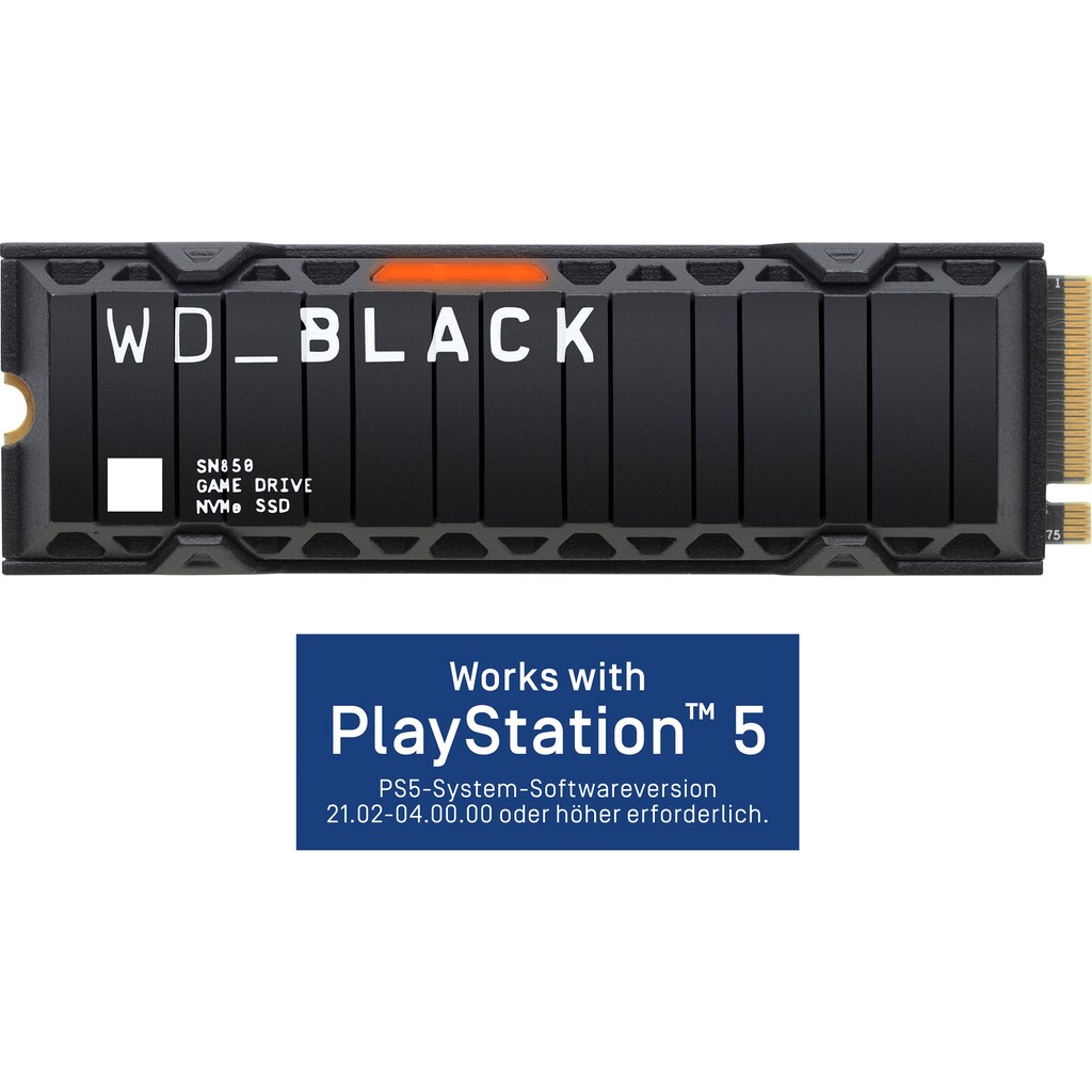 WD_Black interne SSD »SN850 Heatsink 2TB NVMe™«, Anschluss M.2 PCIe 4.0