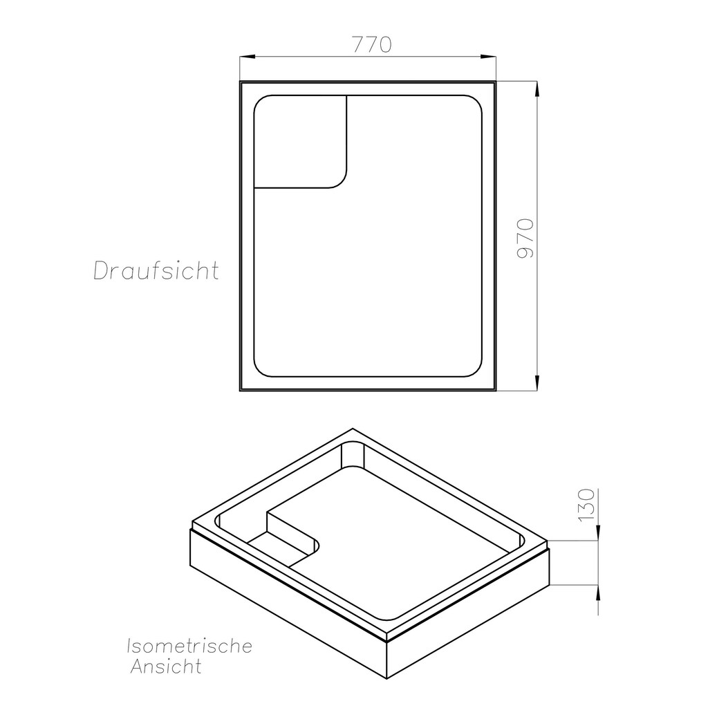 OTTOFOND Duschwanne »Set Rechteckduschwanne«, (3 St.)