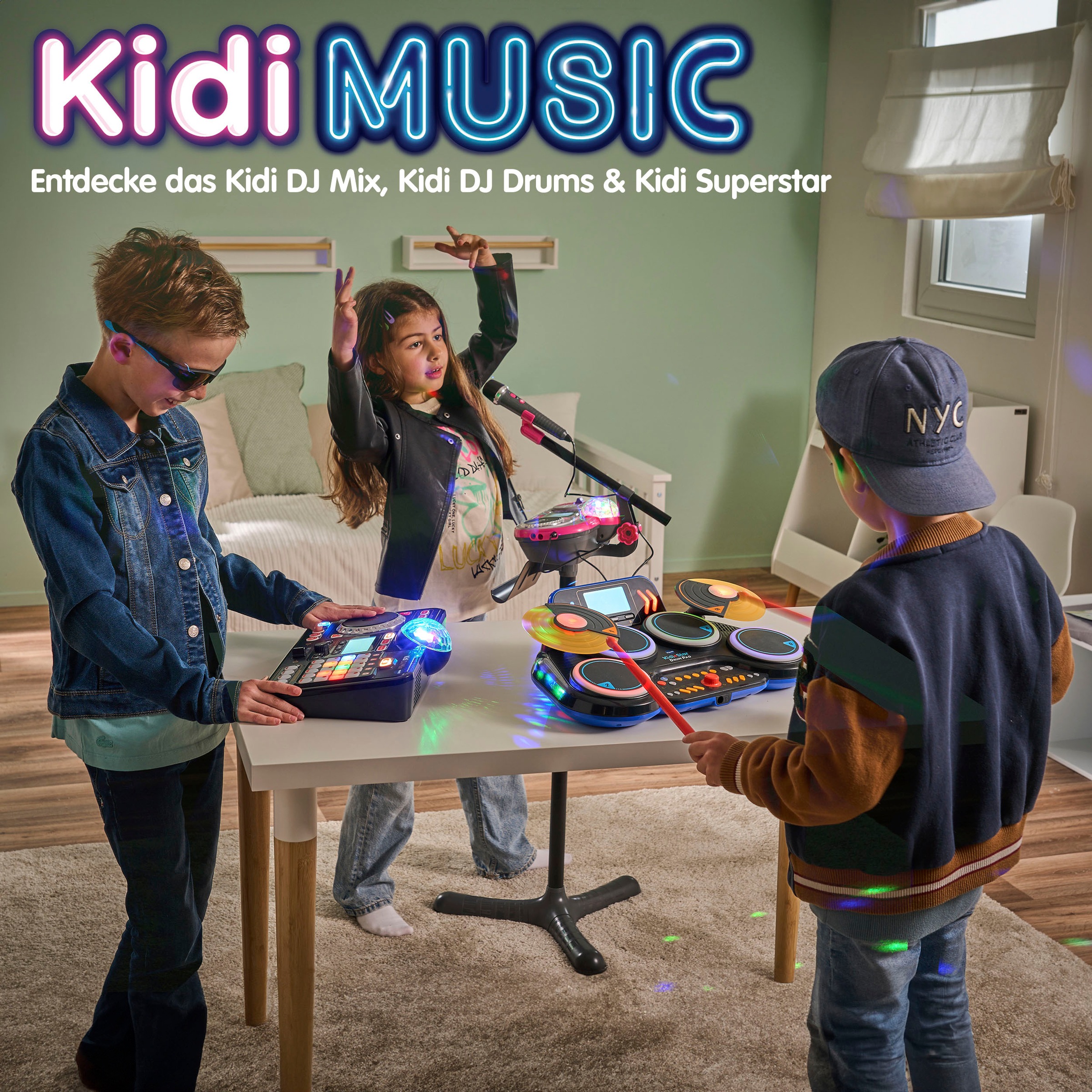 Vtech® Spielzeug-Musikinstrument »Kidi DJ Drums«, mit Bluetooth-Funktion