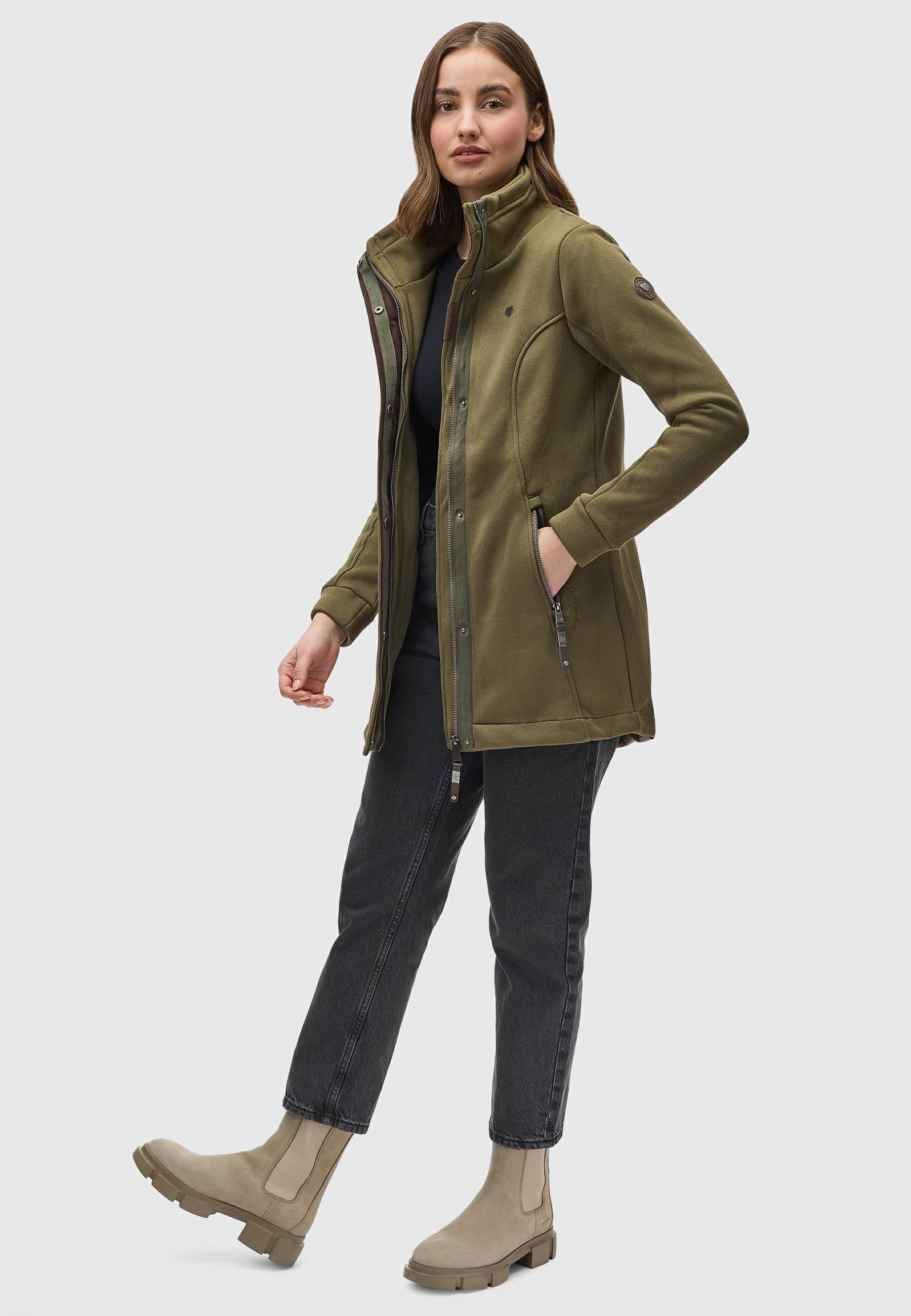 Ragwear Kapuzensweatjacke »Letti Bonded«, Sportliche Kapuzenjacke in Feinstrick-Optik