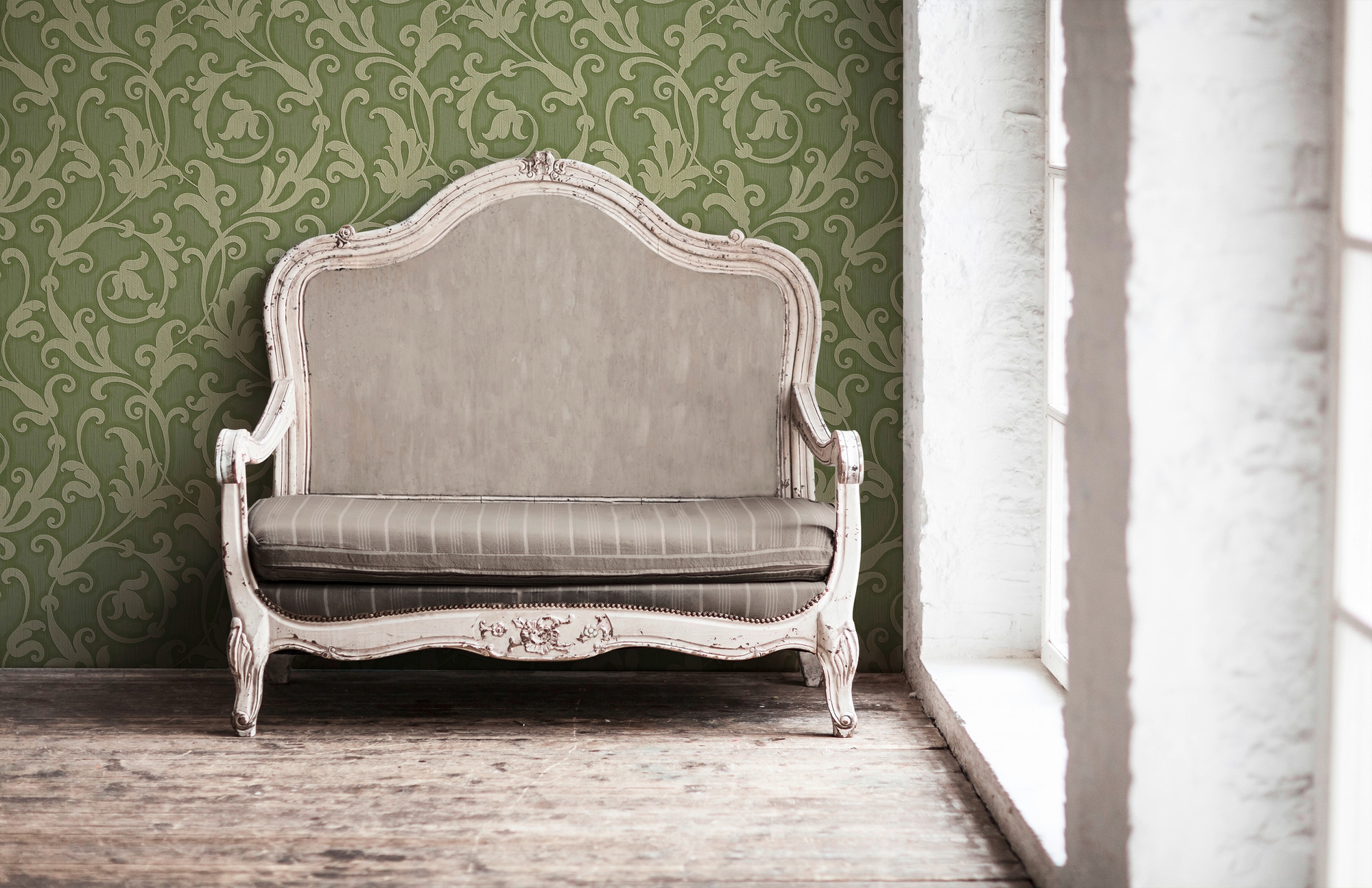 Architects Paper Textiltapete »Tessuto« Barock | floral | gemustert samtig Tapete Barock Tapeten Wohnzimmer Schlafzimmer Küche modern Flur Design