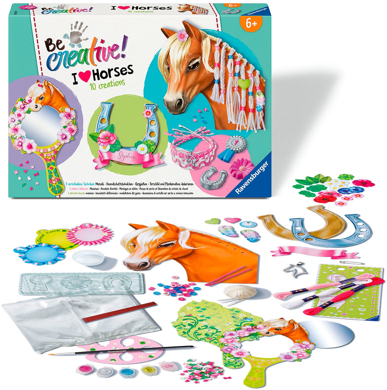 Ravensburger Kreativset »BeCreative, Bastelset Pferde«, Made in Europe