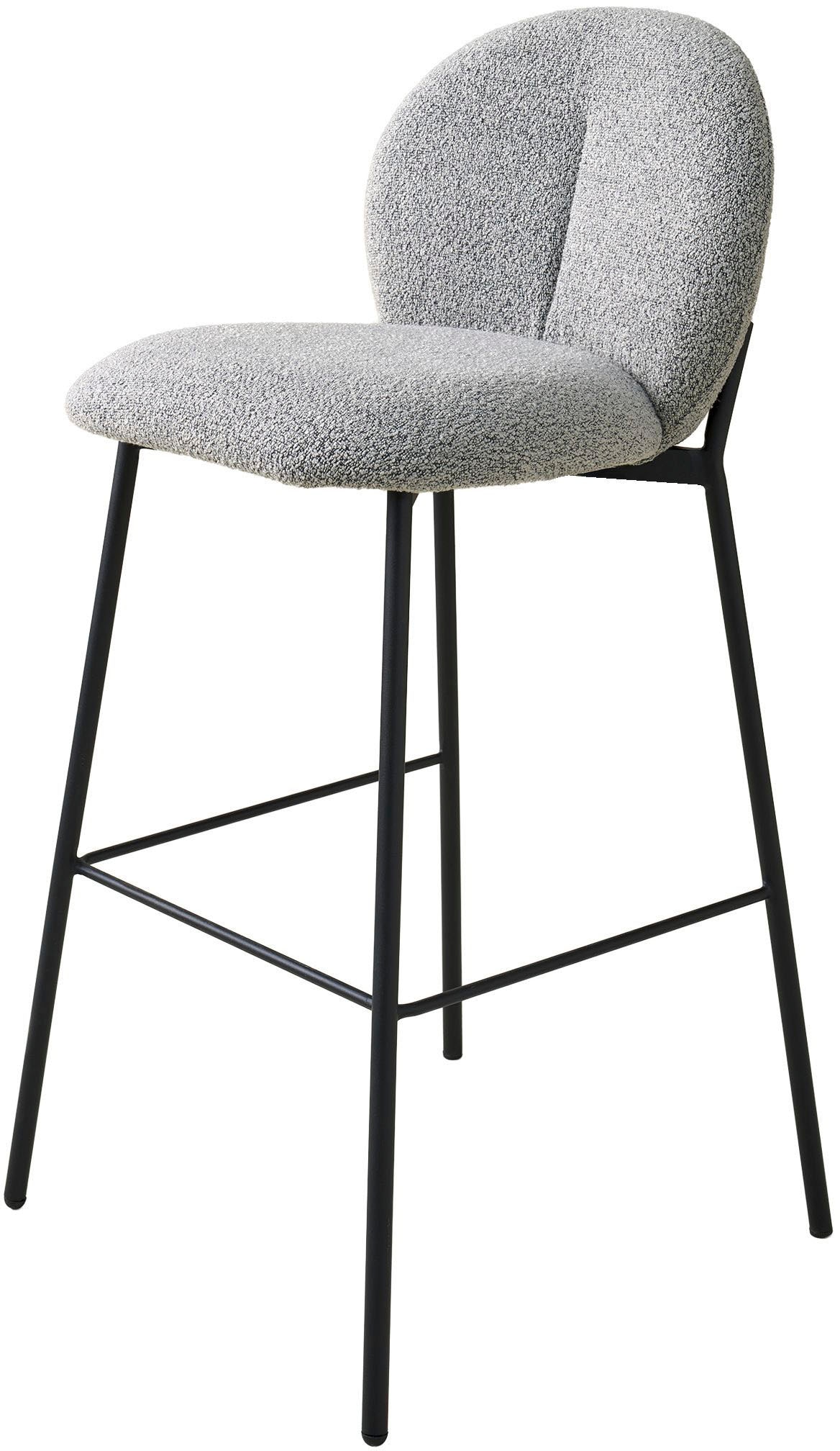 SCHÖNER WOHNEN-Kollektion 4-Fußstuhl »FORDE« (Set) 2 Stk.Bezug Bouclé, Untergestell Metall pulverbeschichtet