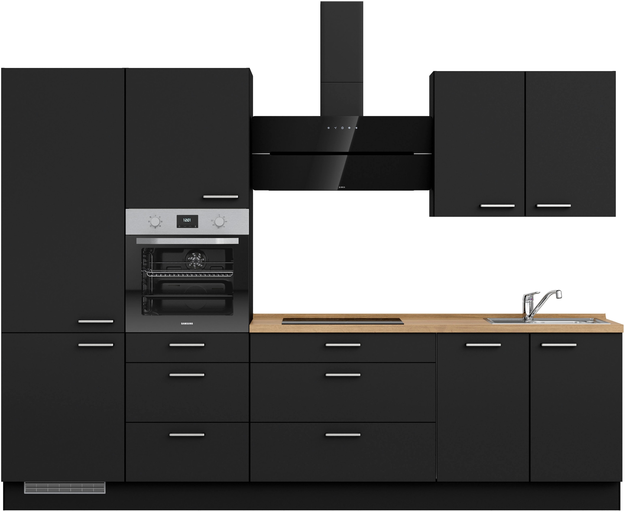nobilia® Küchenzeile »"Touch II"«, vormontiert, Ausrichtung wählbar, Breite 300 cm, wahlw. mit E-Geräten